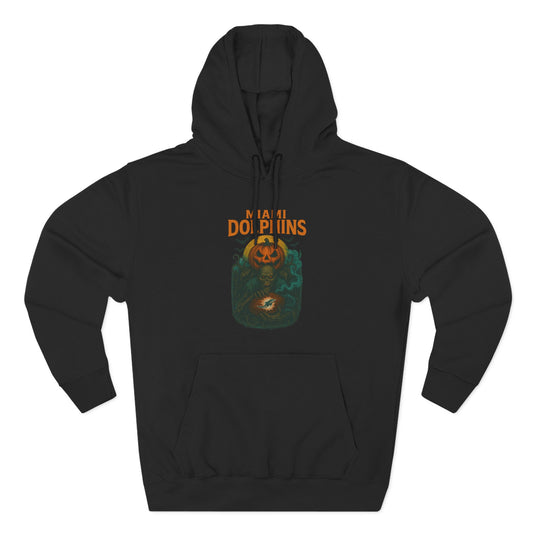 Halloween Cozy Dolphin Fleece Hoodie: Ocean Lovers, Casual Wear, Animal Lovers Gift, Beach Days, Relaxing at Home. Sea Life Graphic