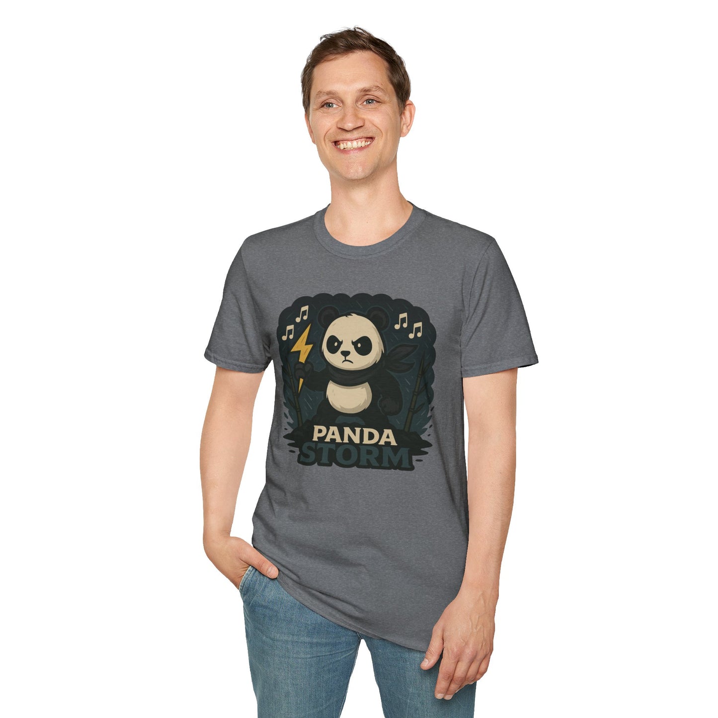 Panda Storm Tee for Animal and Music Lovers - Softstyle T-Shirt