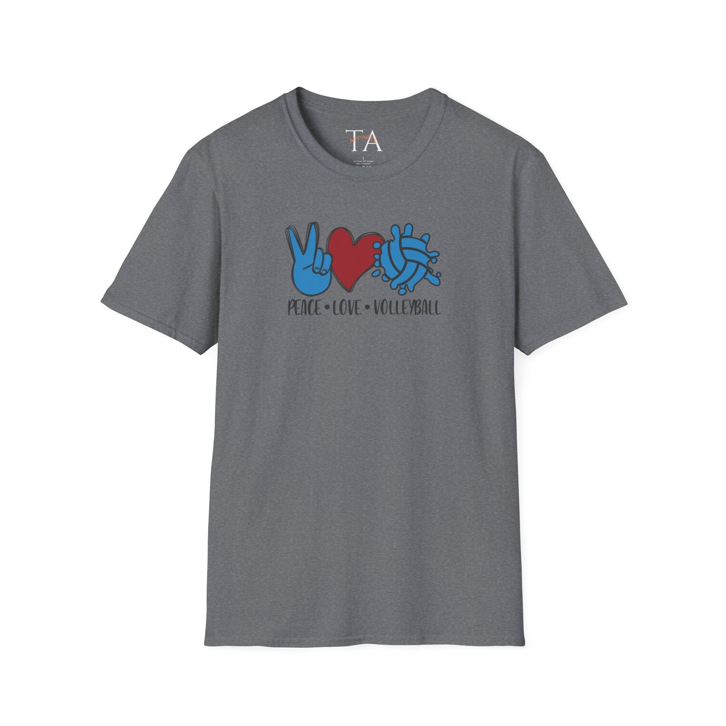 Peace Love Volleyball Unisex T-Shirt, Casual Tee, Sports Apparel, Gift for Volleyball Lovers, Summer Fashion
