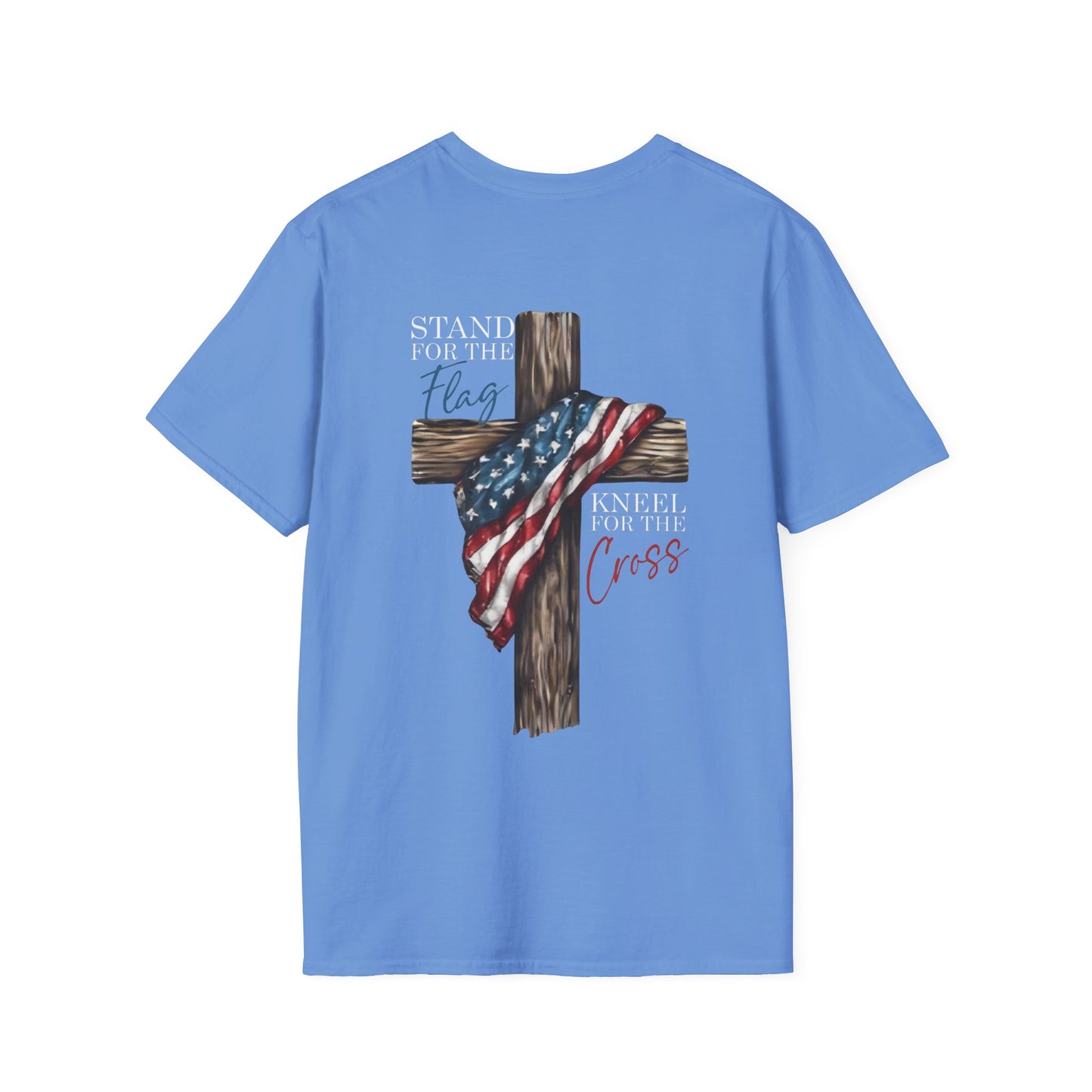 Stand for the Flag, Kneel for the Cross - Patriotic Religious T-Shirt, Faith-Based Apparel, Independence Day Outfit, Christian Gift