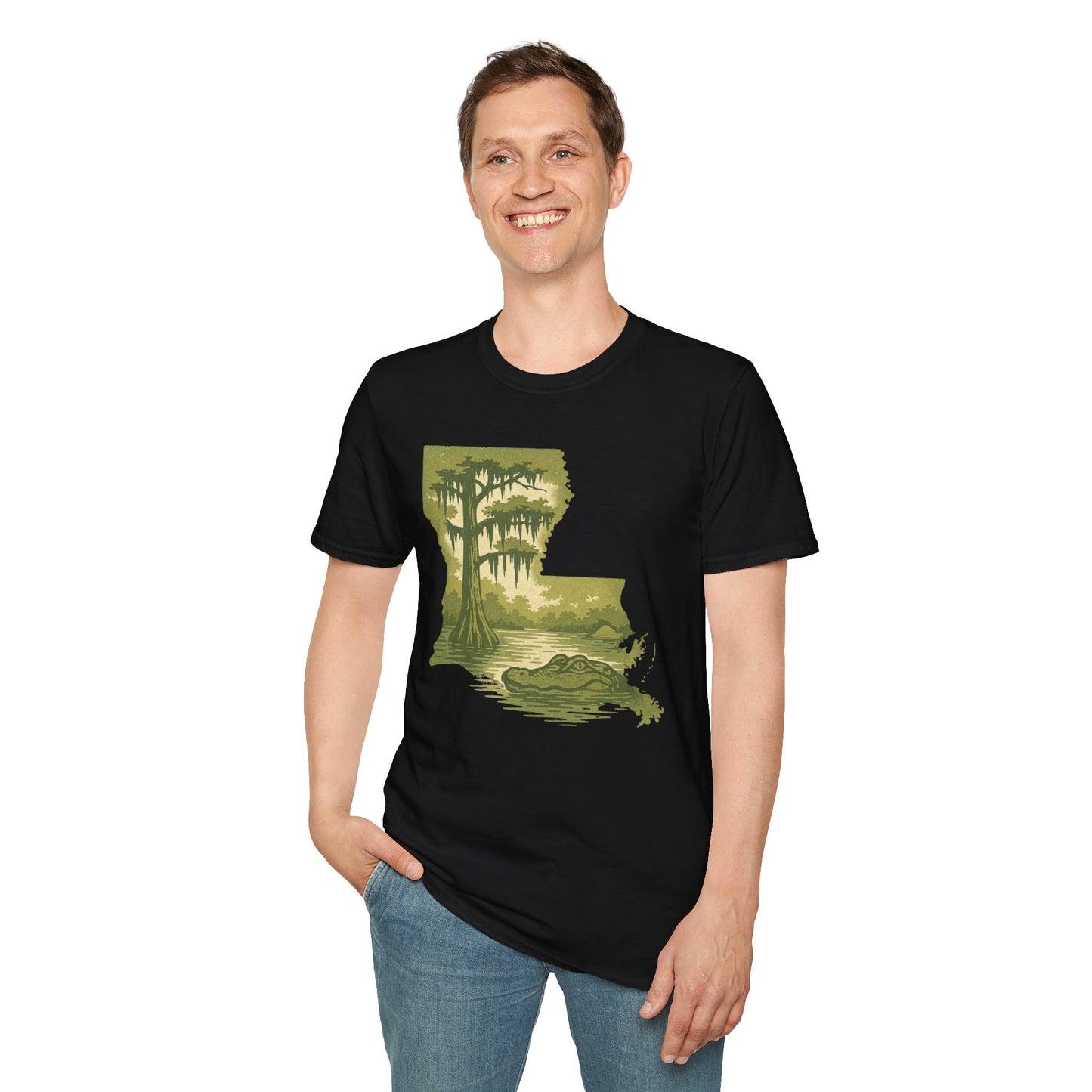 Louisiana Nature T-Shirt, Gift for Nature Lovers, Unisex Tee, Travel Souvenir, Outdoor Enthusiast Apparel, Urban Jungle Style