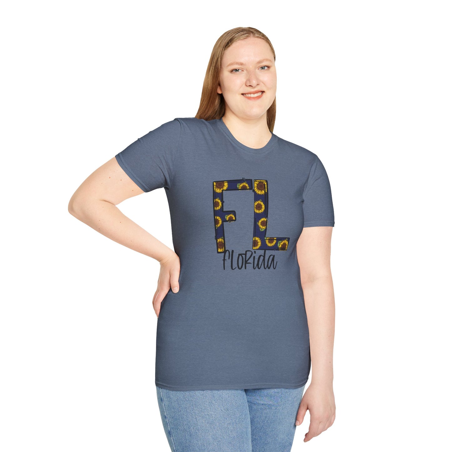 Florida Sunshine Unisex Softstyle T-Shirt, Florida T-Shirt, Graphic Tee, Summer Outfit, Gift for Floridians, Vacation Wear