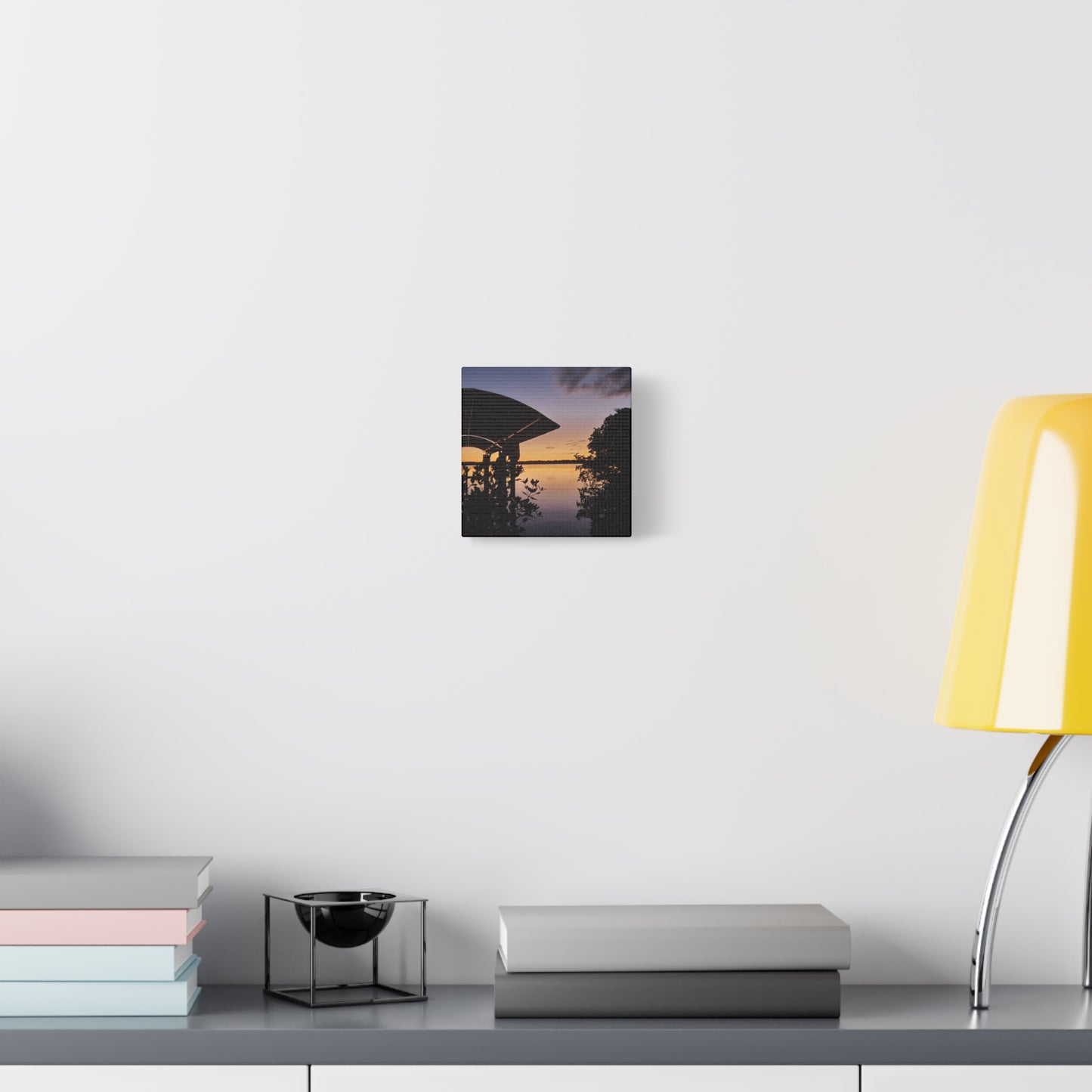 Serene and Vibrant Sunset on the River - Canvas Wal Art