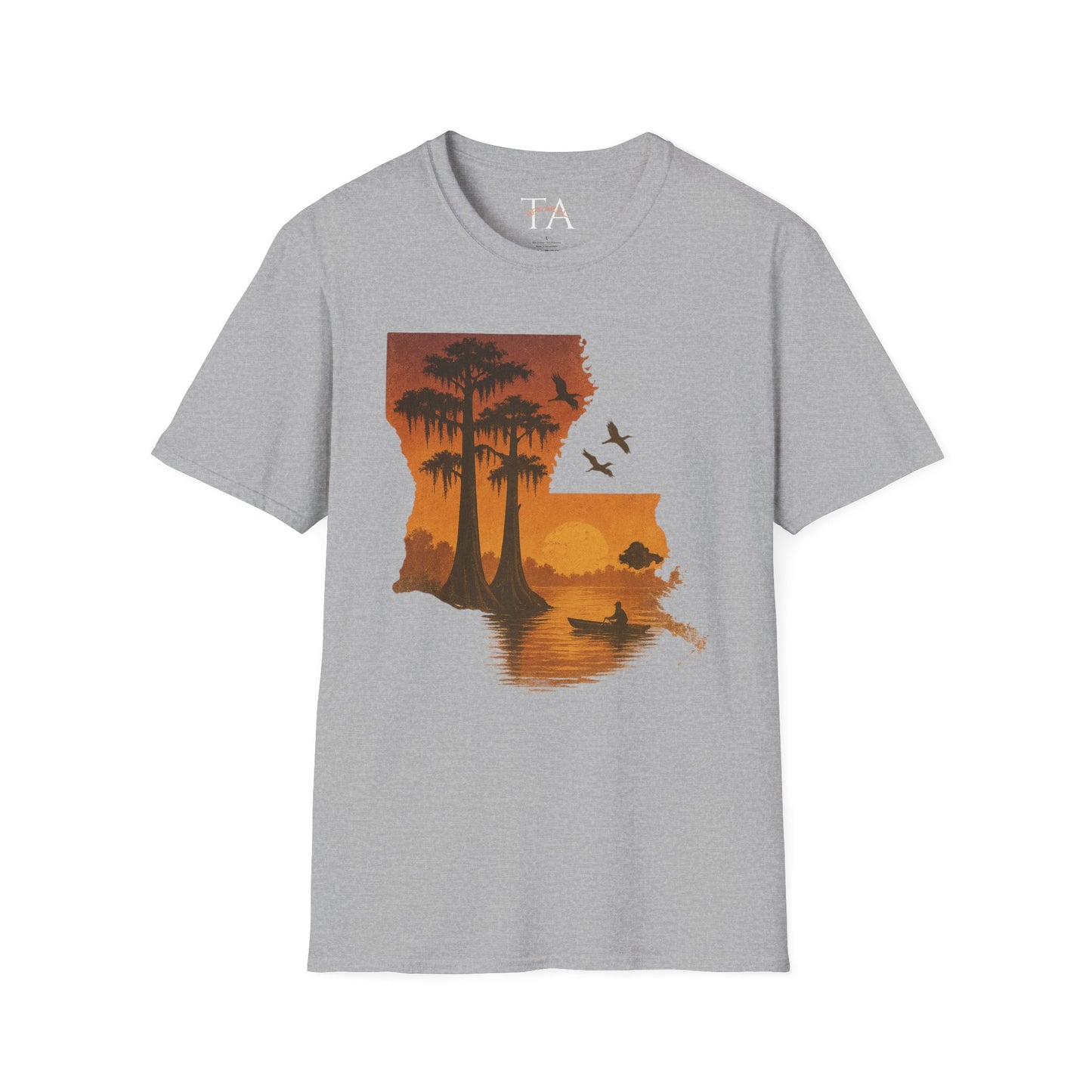 Louisiana Sunset T-Shirt, Unisex Beach Tee, Summer Vacation Shirt, Nature Lover Gift, Outdoor Adventure Apparel
