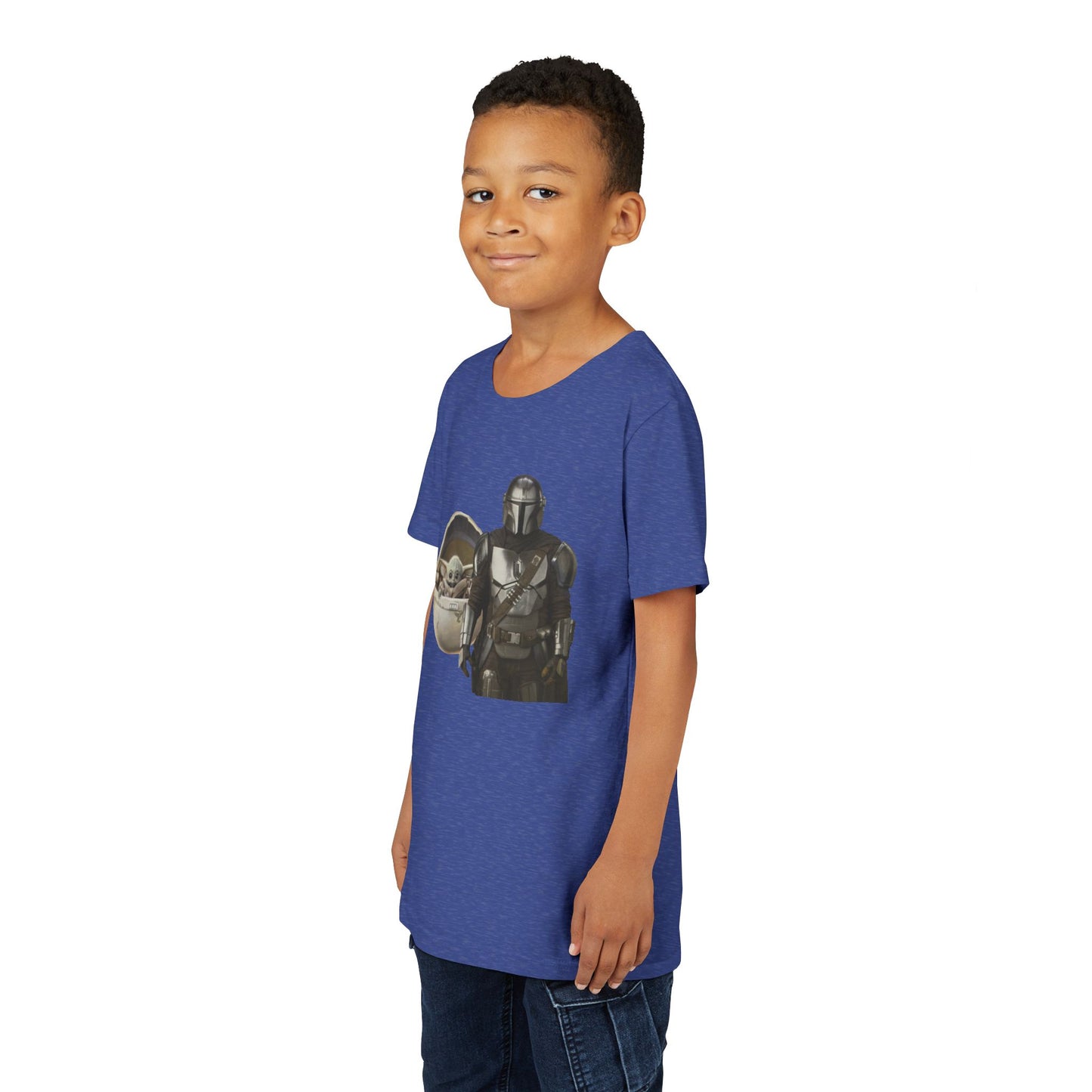 Kids Star Wars Inspired Youth Tee, Mandalorian T-Shirt, Grogu Shirt, Galaxy Adventure, Kids Summer Outfit, Birthday Gift