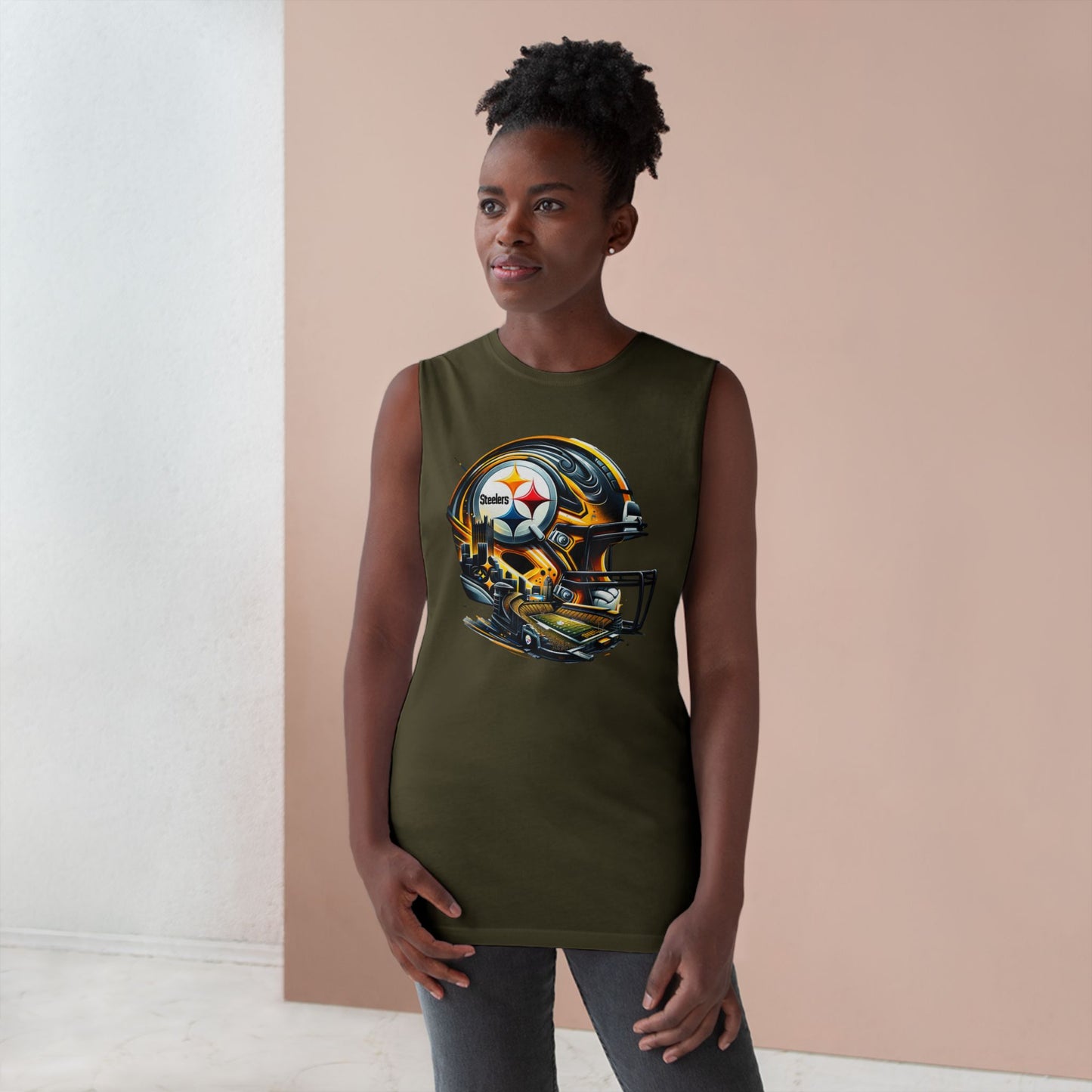 Football Unisex Sports Tank Top with Helmet Design, Casual Gym Wear, Game Day Outfit, Fitness Apparel, Athletic Gift