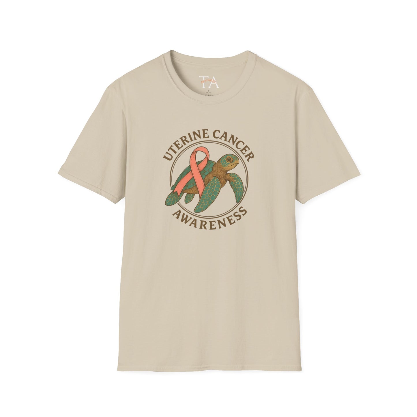 Uterine Cancer Awareness T-Shirt, Unisex Softstyle Tee, Supportive Apparel, Awareness Month Gift, Cancer Support Shirt, Birthday Gift