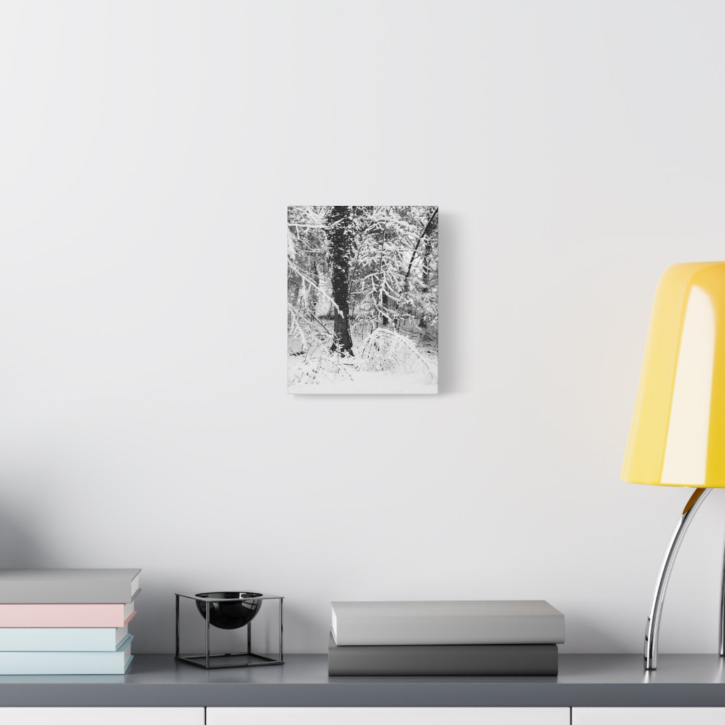 Serene Winter Wonderland in the Woods - Canvas Wall Art
