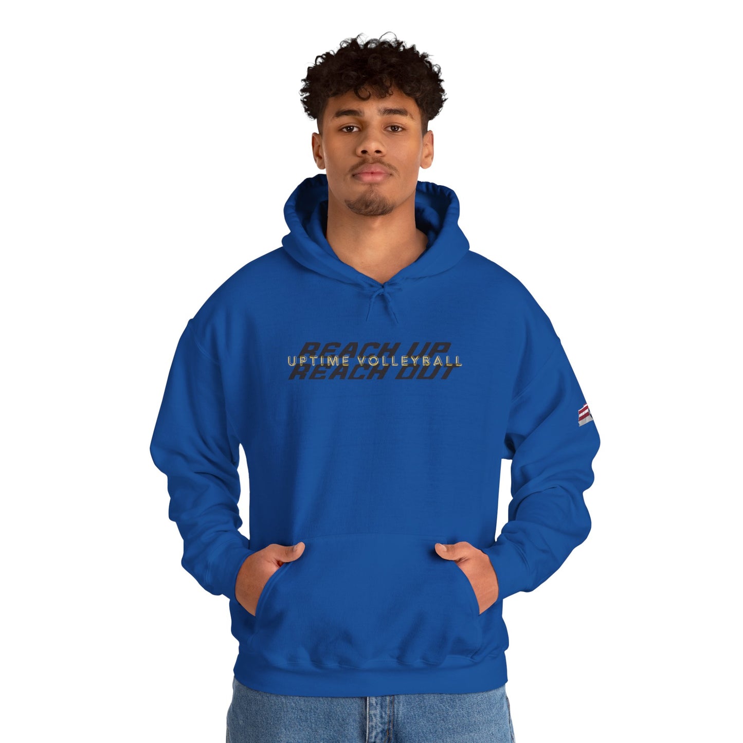 UPTIME Volleyball Reach Up Reach Out Hoodie | Empowerment Motivational Gift