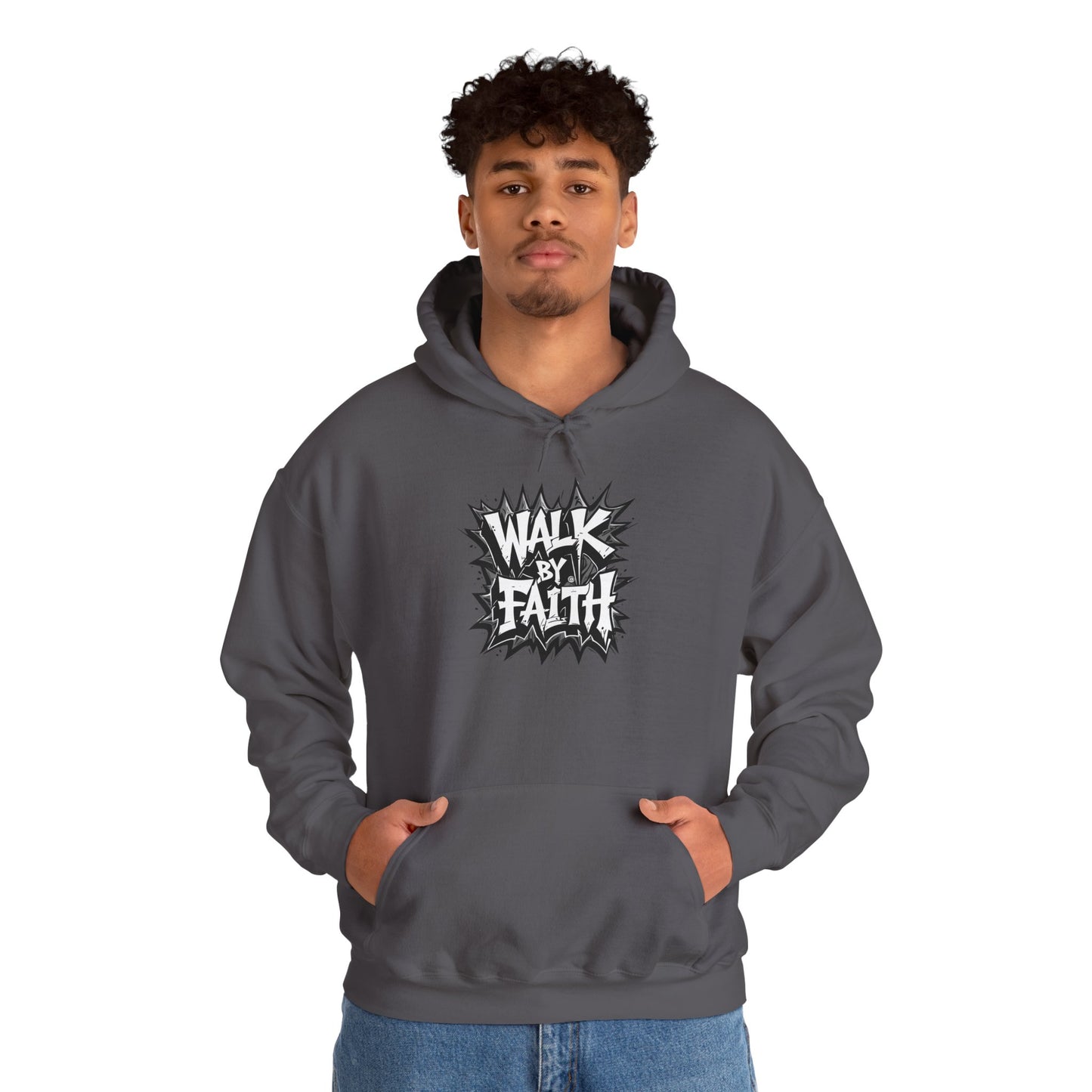 Faith Inspired Unisex Walk by Faith Hoodie - Inspirational Unisex Sweatshirt, Faith Apparel, Cozy Casual Wear, Gift for Believers, Everyday Comfort