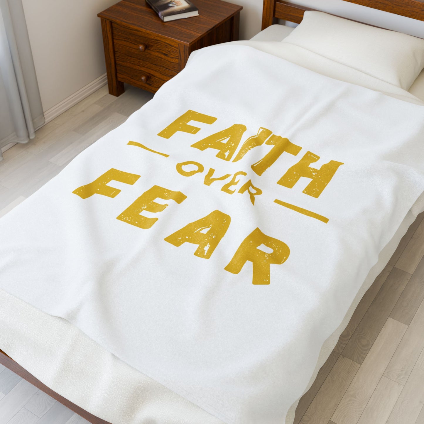 Faith Inspired Faith Over Fear Cozy Velveteen Plush Blanket with Motivational Quote - Perfect for Home Decor, Gifts, and Comfort, Faith over Fear, Inspirational [...]