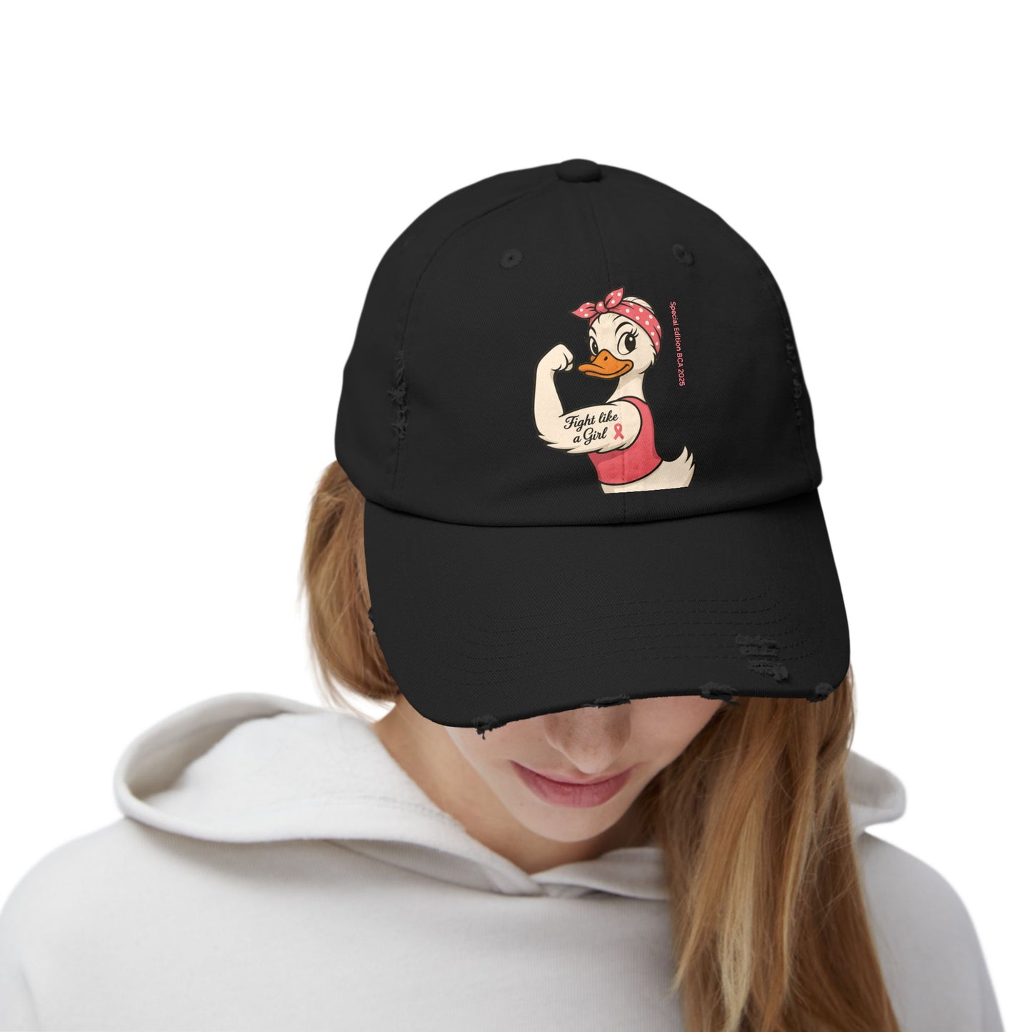 Breast Cancer Awareness - Fight Like a Girl - Roxie the Riveter Duck