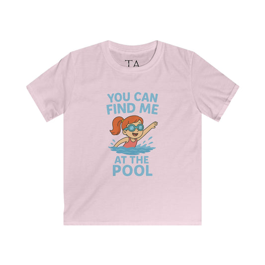 Kids Summer Pool Tee, Fun Tee for Girls, Kids Fashion, Summer Apparel, Pool Party Shirt, Swimwear Gift