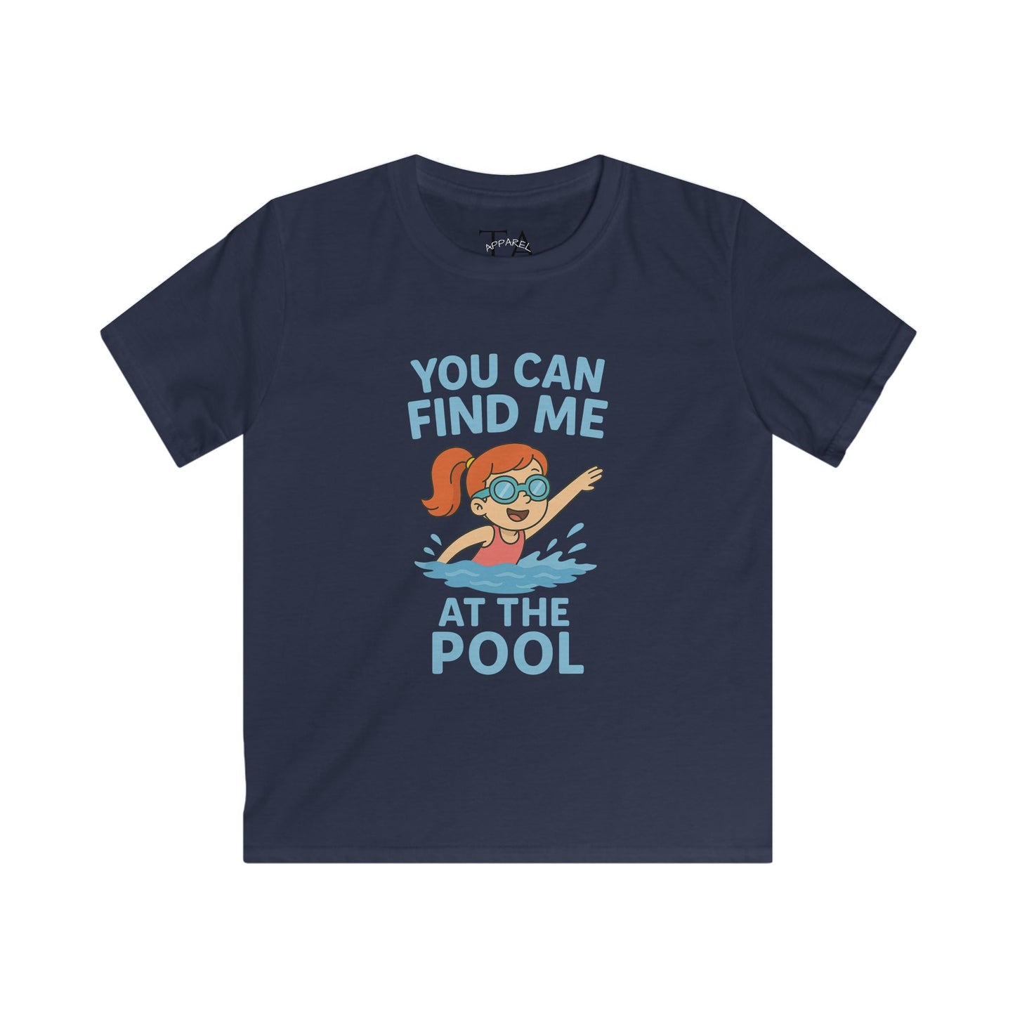 Kids Summer Pool Tee, Fun Tee for Girls, Kids Fashion, Summer Apparel, Pool Party Shirt, Swimwear Gift