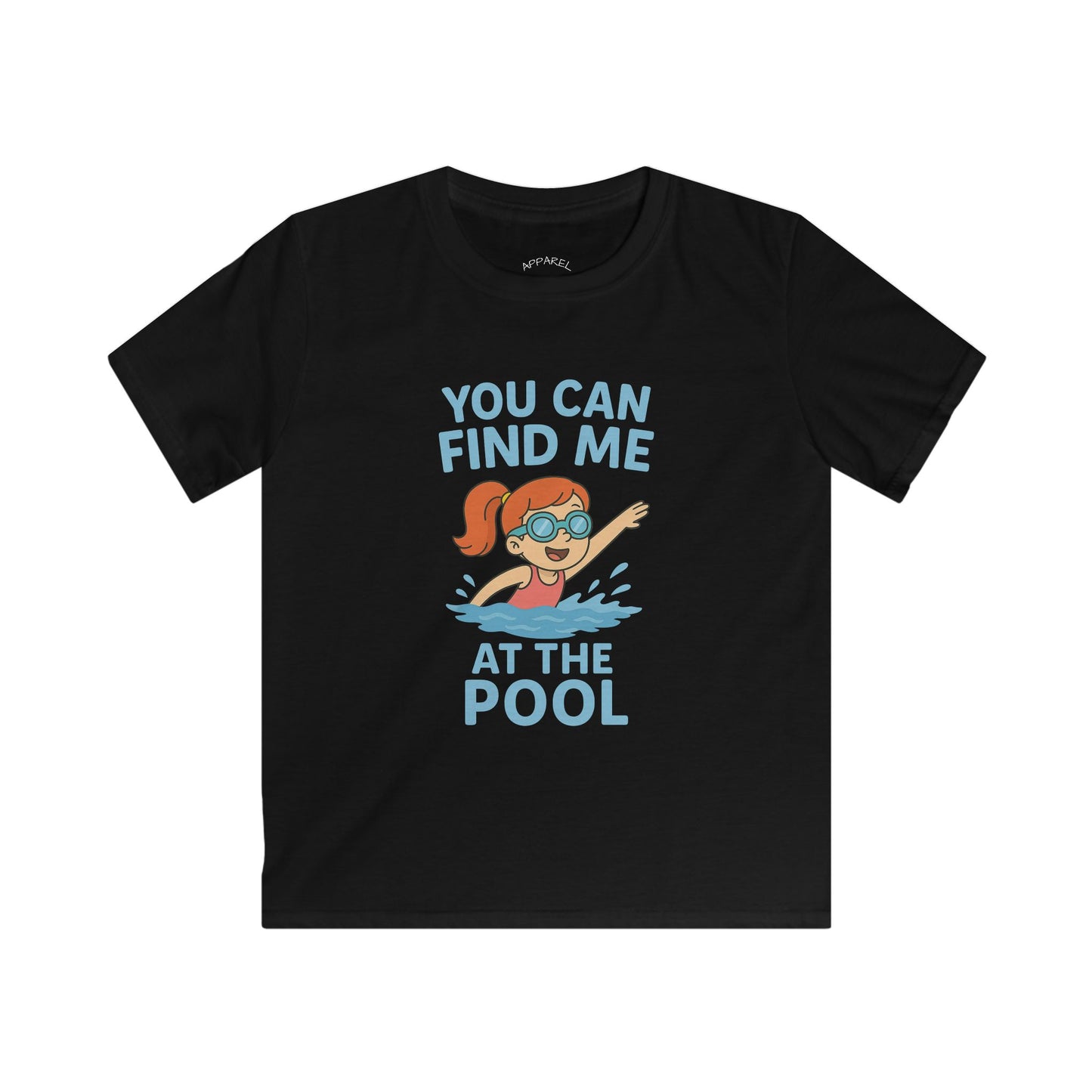 Kids Summer Pool Tee, Fun Tee for Girls, Kids Fashion, Summer Apparel, Pool Party Shirt, Swimwear Gift