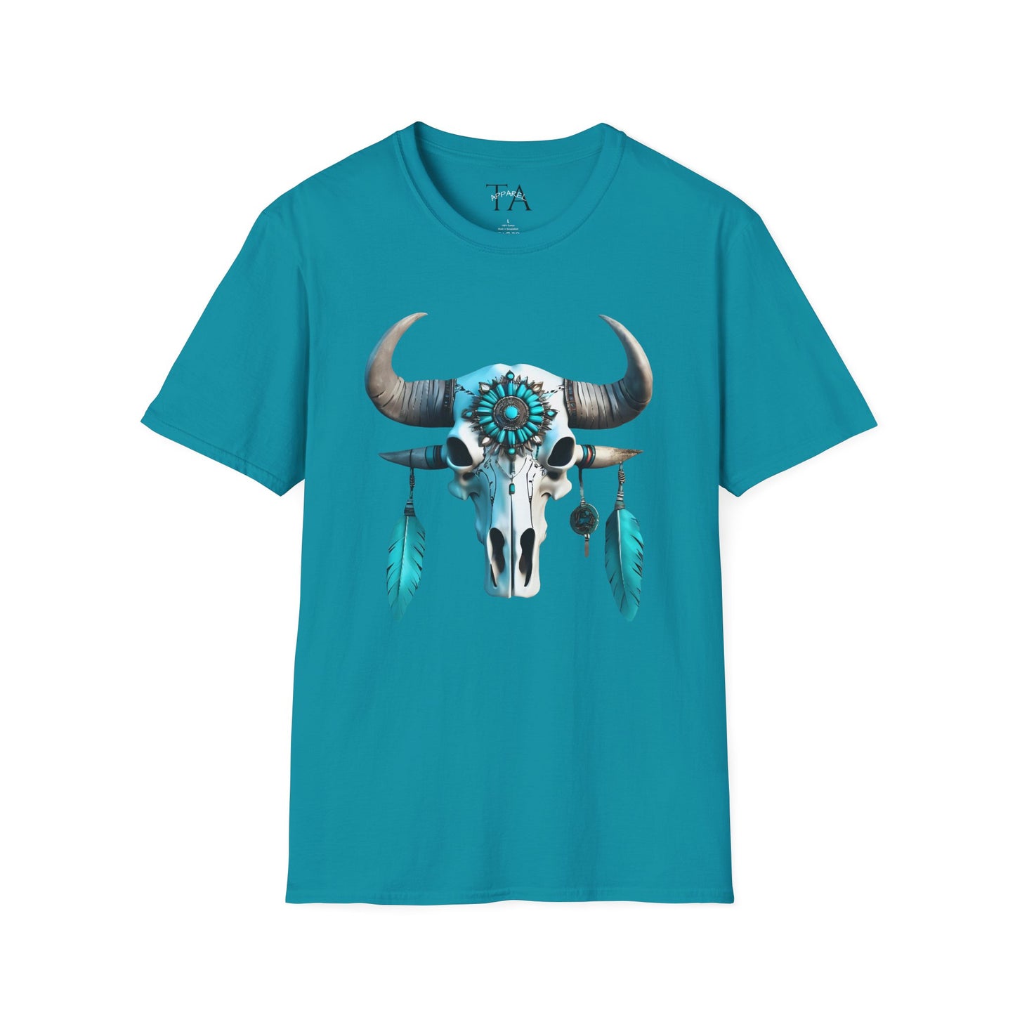 Native American Turquoise Buffalo Skull Tee - Unisex Jersey