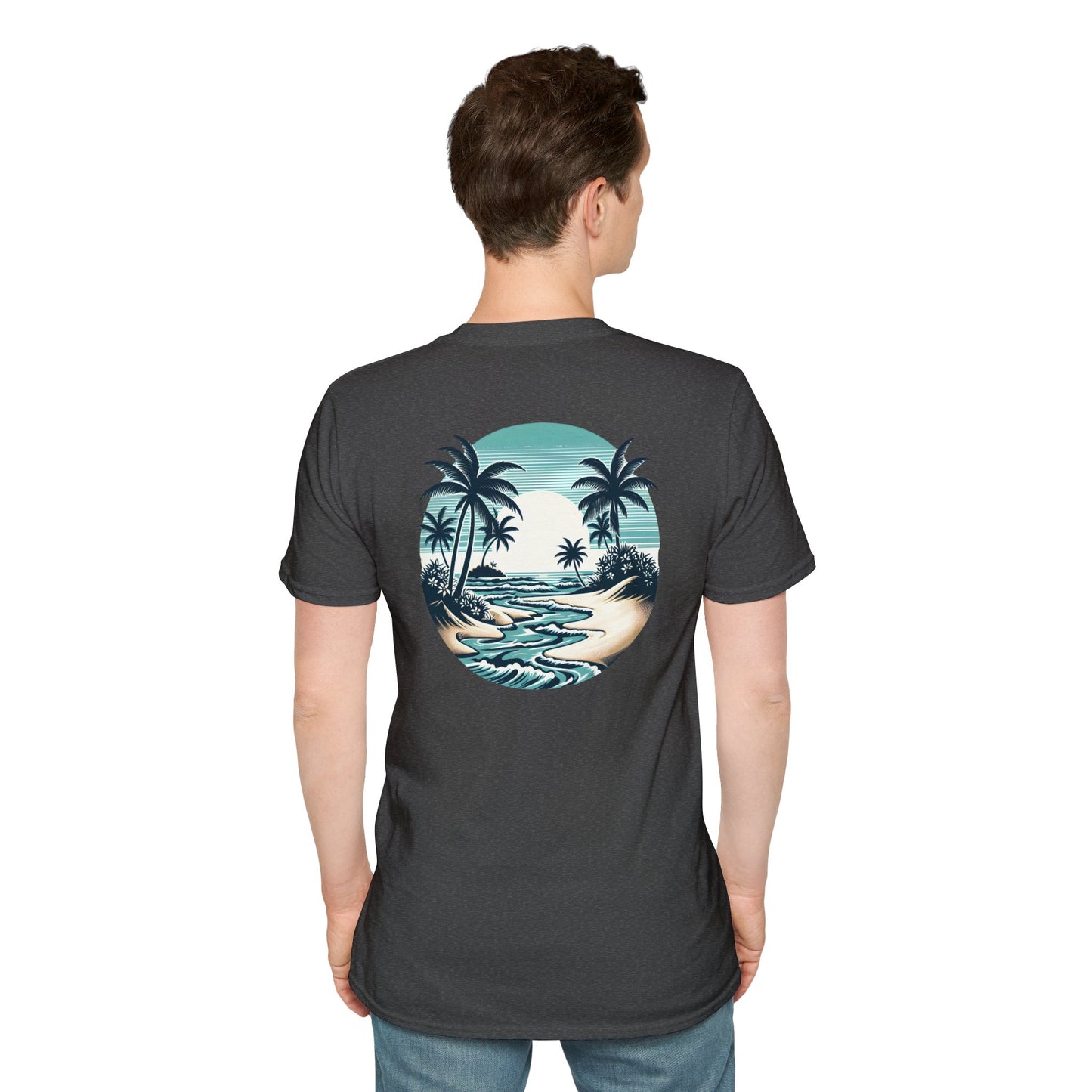 Tropical Vibes T-Shirt - Unisex Softstyle, Beachwear, Summer Fashion, Vacation Tee, Relaxed Fit, Outdoor Events