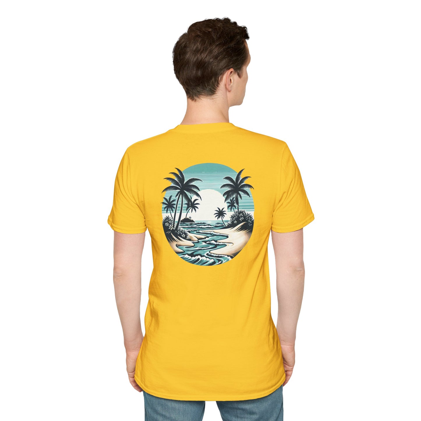 Tropical Vibes T-Shirt - Unisex Softstyle, Beachwear, Summer Fashion, Vacation Tee, Relaxed Fit, Outdoor Events
