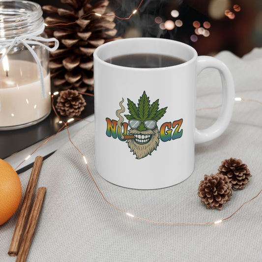 NUGZ Vibrant Ceramic Mug with Fun Design | Perfect for Coffee Lovers, Gift for Friends, Office Decor, Daily Use, Holidays