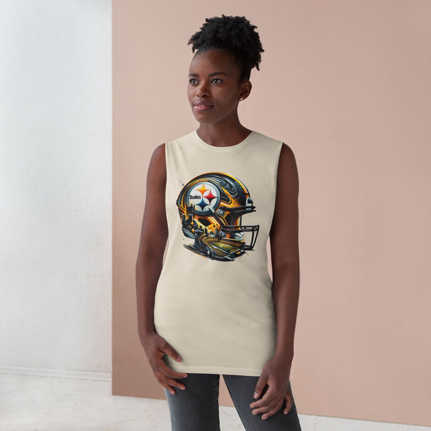 Football Unisex Sports Tank Top with Helmet Design, Casual Gym Wear, Game Day Outfit, Fitness Apparel, Athletic Gift