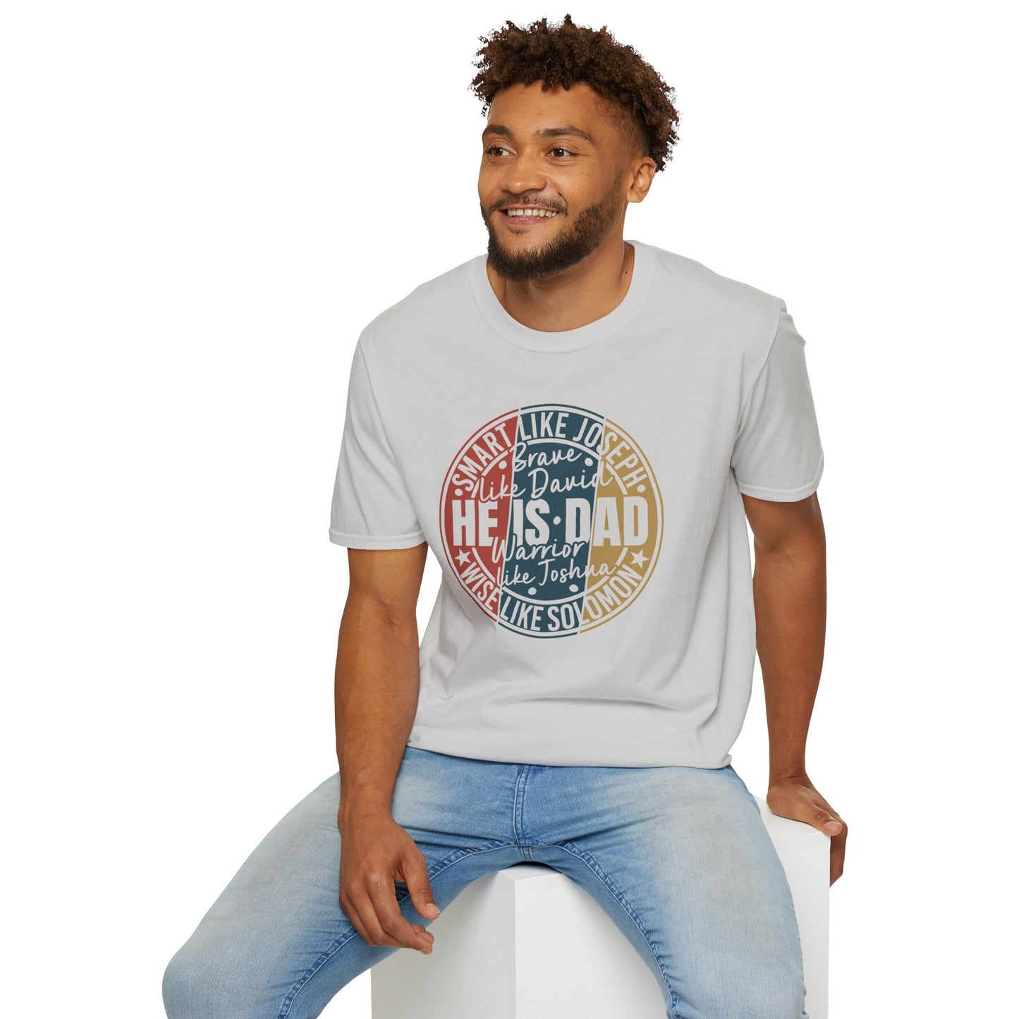Faith Inspired Smart Like Dad Unisex Softstyle T-Shirt, Gifts for Father's Day, Casual Wear, Birthday Shirt, Dad Life Tee