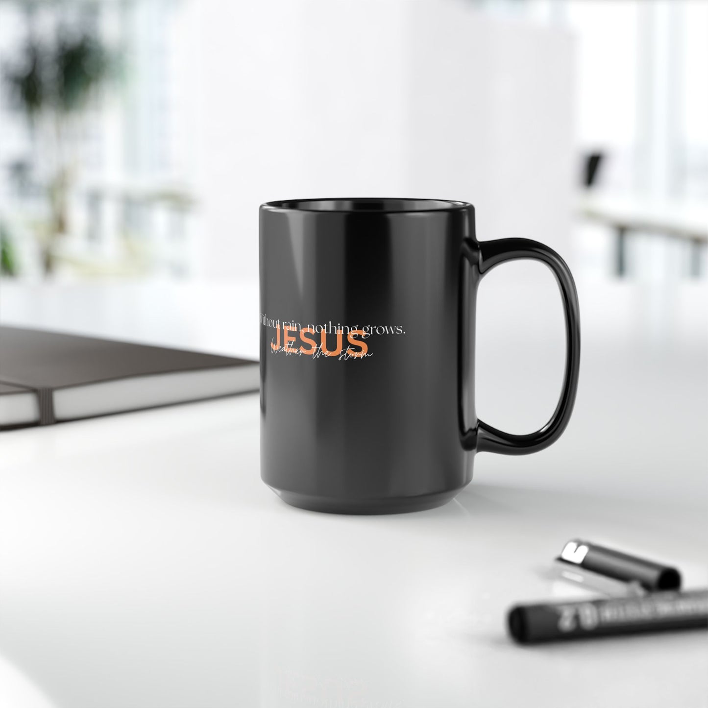 Faith-Inspired Coffee Mug - Without Rain, Nothing Grows