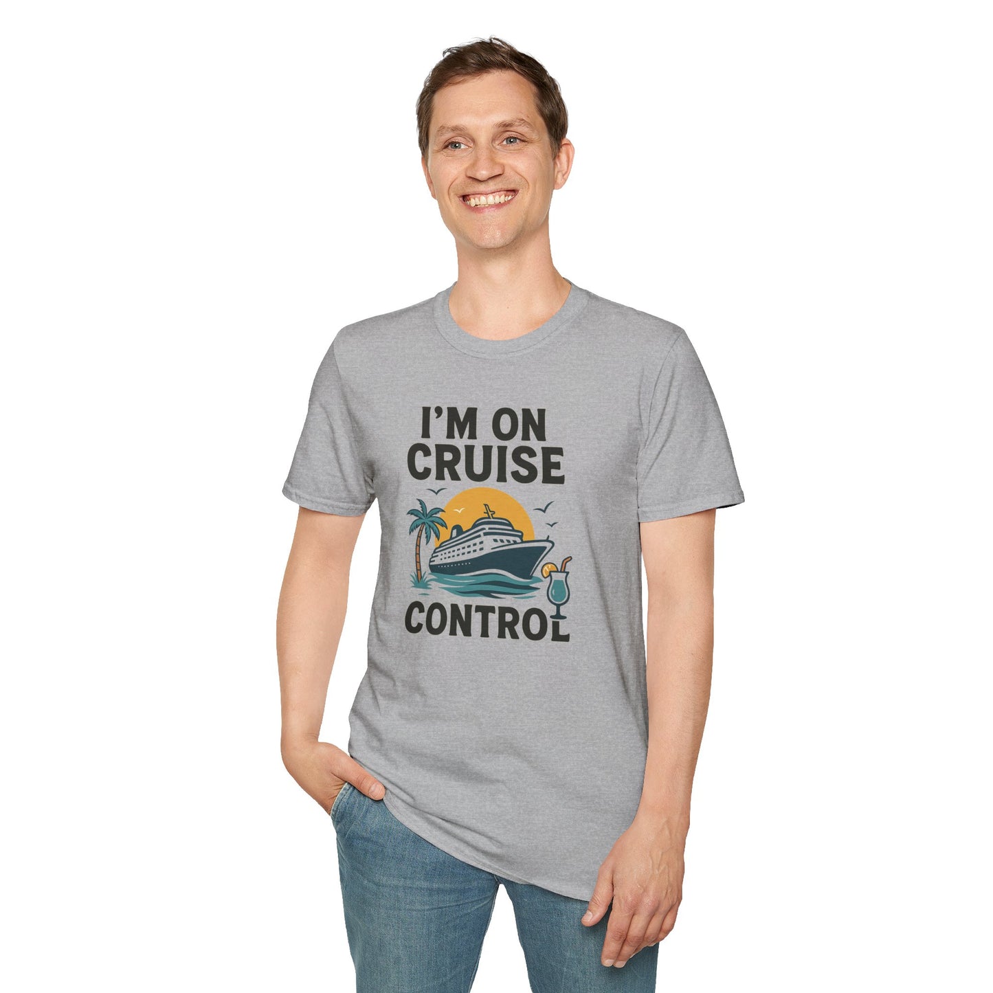 Cruise Control Tee - Unisex Softstyle T-Shirt, Vacation Shirt, Travel Apparel, Summer Wear, Cruise Gift, Relaxation Outfit
