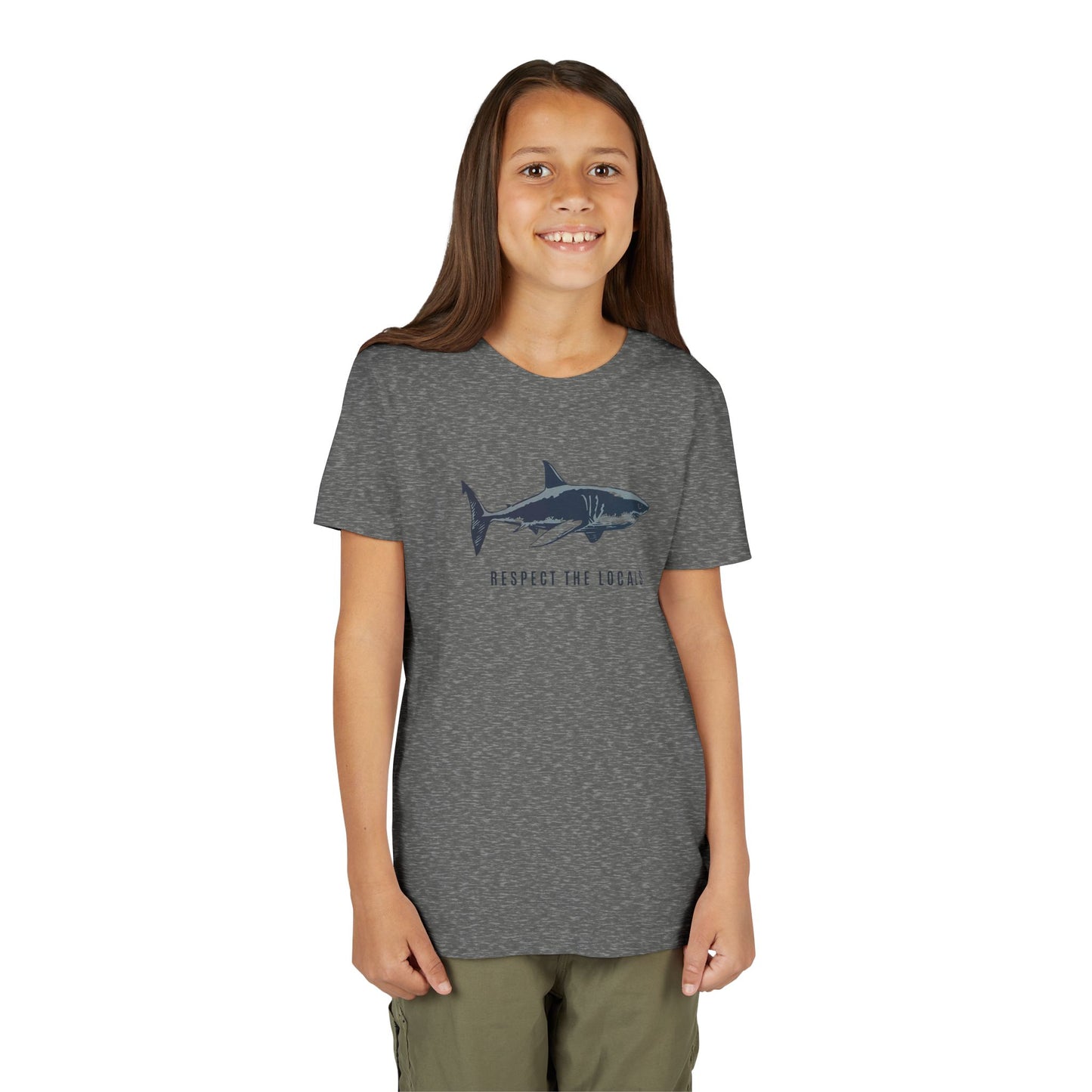 Kids Shark Youth Tee | Respect The Locals | Shark Lovers Shirt