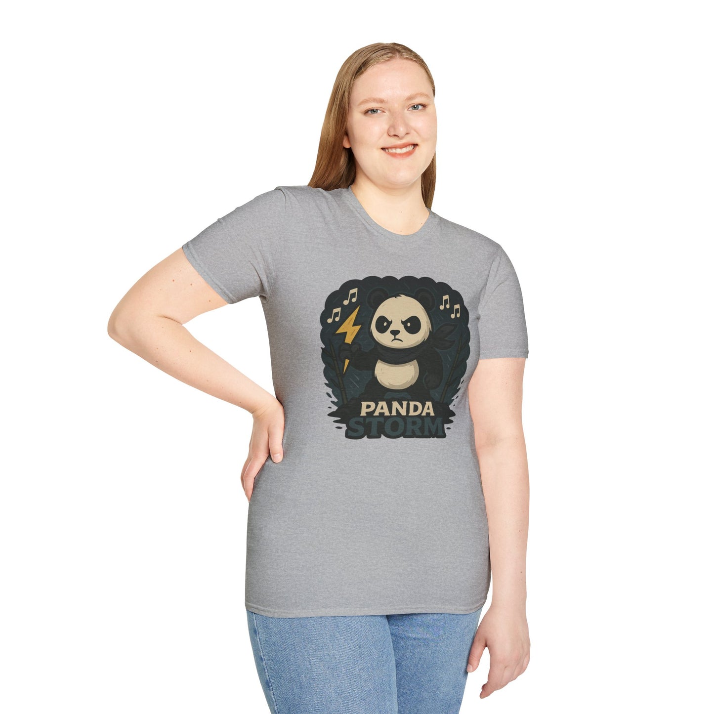 Panda Storm Tee for Animal and Music Lovers - Softstyle T-Shirt