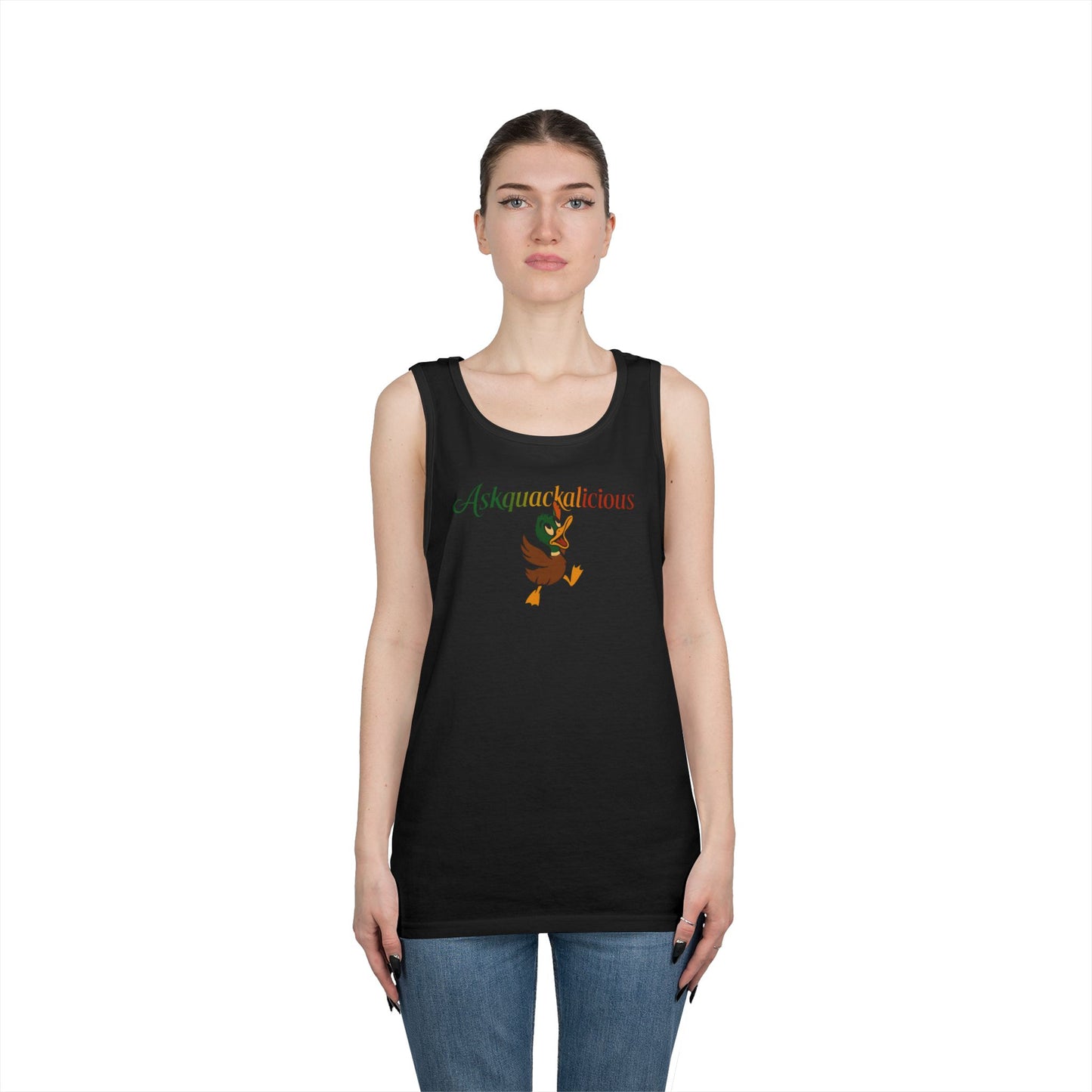 Askquack Tank Top - Quirky and Playful Design for Fun Days and Summer Outing