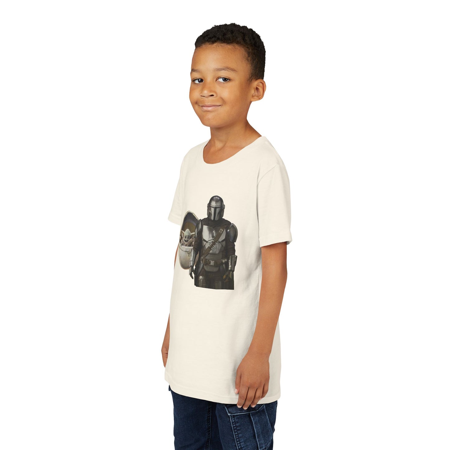 Kids Star Wars Inspired Youth Tee, Mandalorian T-Shirt, Grogu Shirt, Galaxy Adventure, Kids Summer Outfit, Birthday Gift