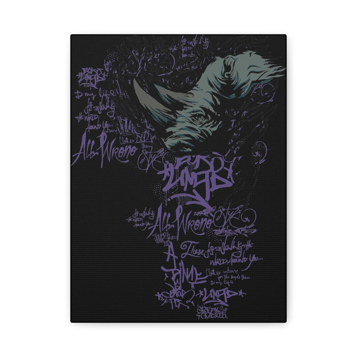 Rhino - Matte Canvas, Stretched, 1.25"