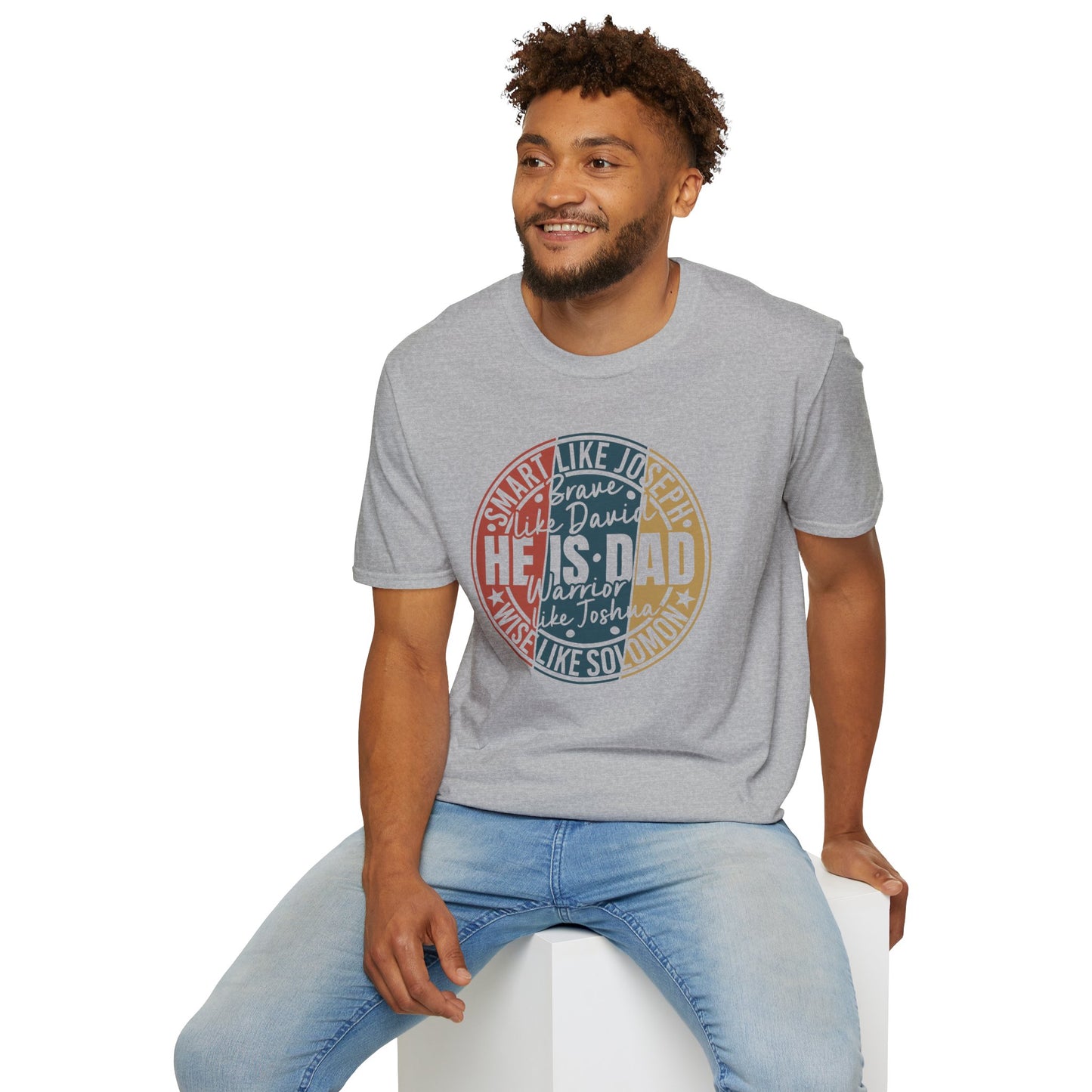 Faith Inspired Smart Like Dad Unisex Softstyle T-Shirt, Gifts for Father's Day, Casual Wear, Birthday Shirt, Dad Life Tee