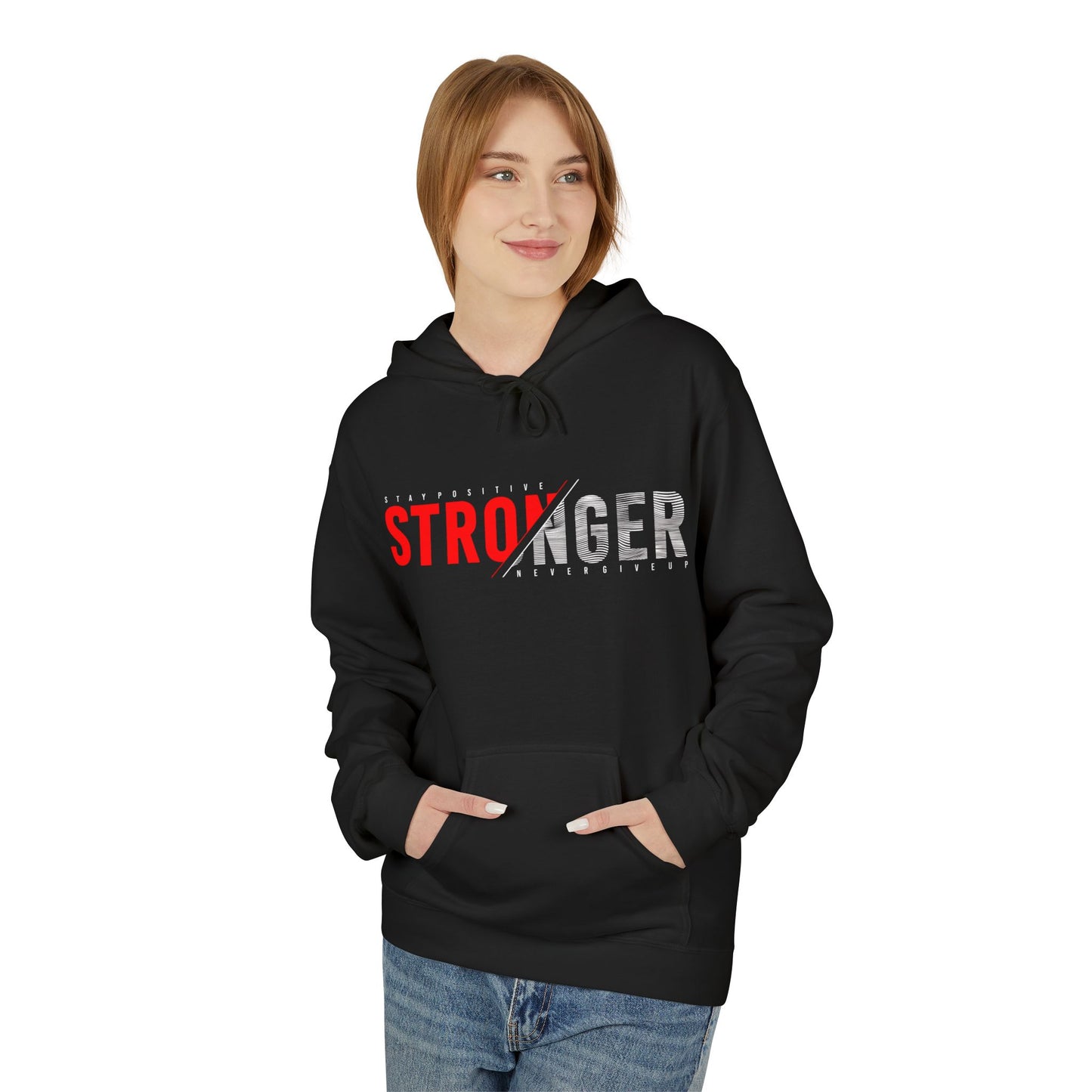 Stronger Every Day Motivational Hoodie – Stay Positive, Never Give Up