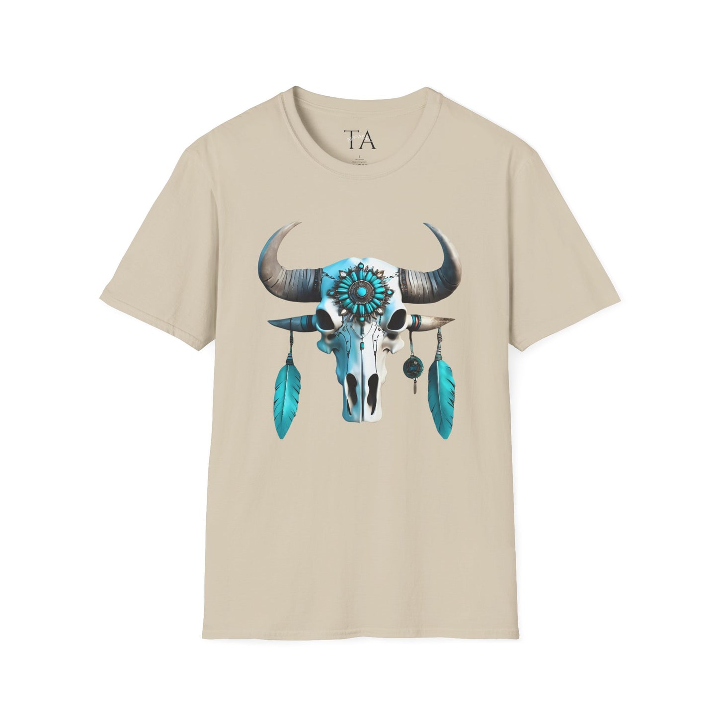 Native American Turquoise Buffalo Skull Tee - Unisex Jersey