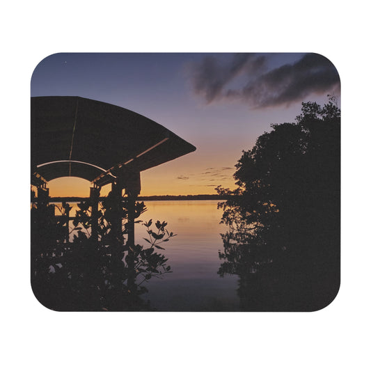 Rectangle Mouse Pad - Relaxing Sunset Over the River, Desk Accessory, Office Decor, Computer Mat, Gift for Coworker, Workspace Essential