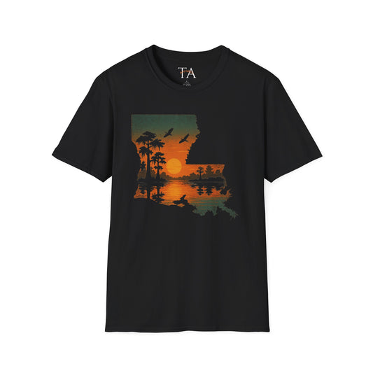 Louisiana Sunset T-Shirt | Nature Lover Gift, Unisex Tee, Travel Souvenir, Outdoor Apparel, Unique Design