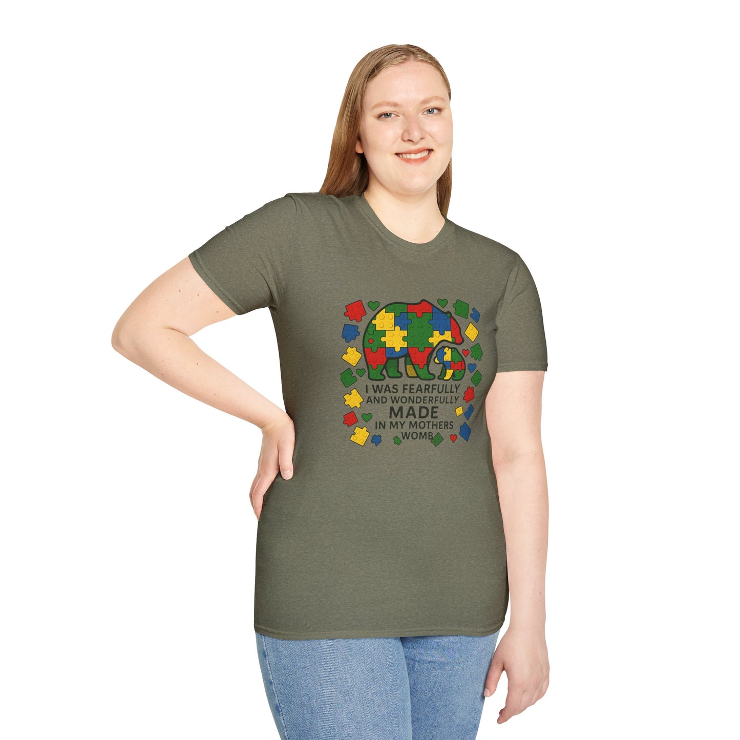 Autism Lego Mama Bear T-Shirt