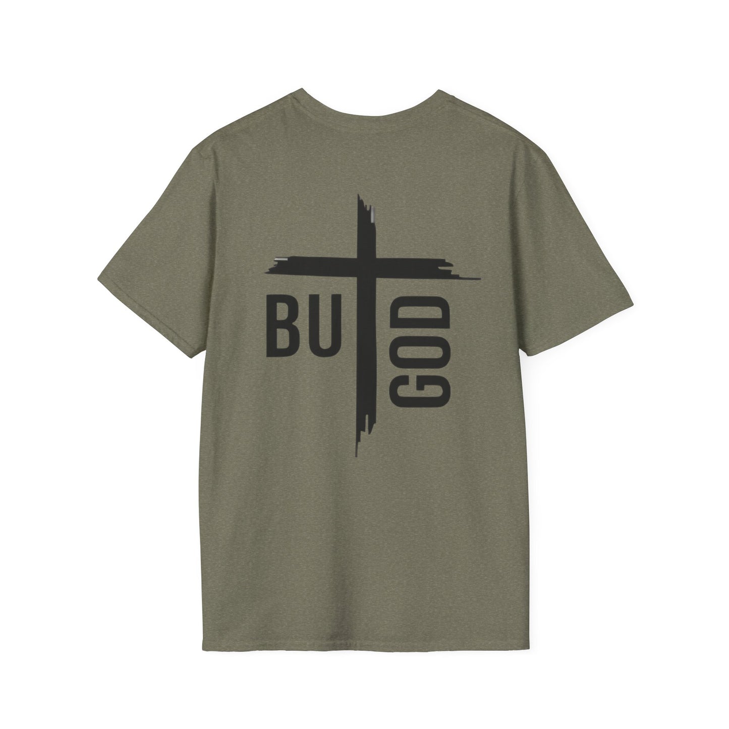 Faith Inspired Unisex Softstyle T-Shirt - 'BUT GOD' - Inspirational Gift for Believers