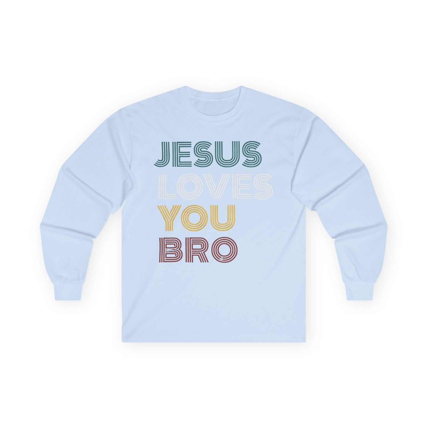 Faith Inspired - Christian Long Sleeve Tee - Jesus Loves You Bro