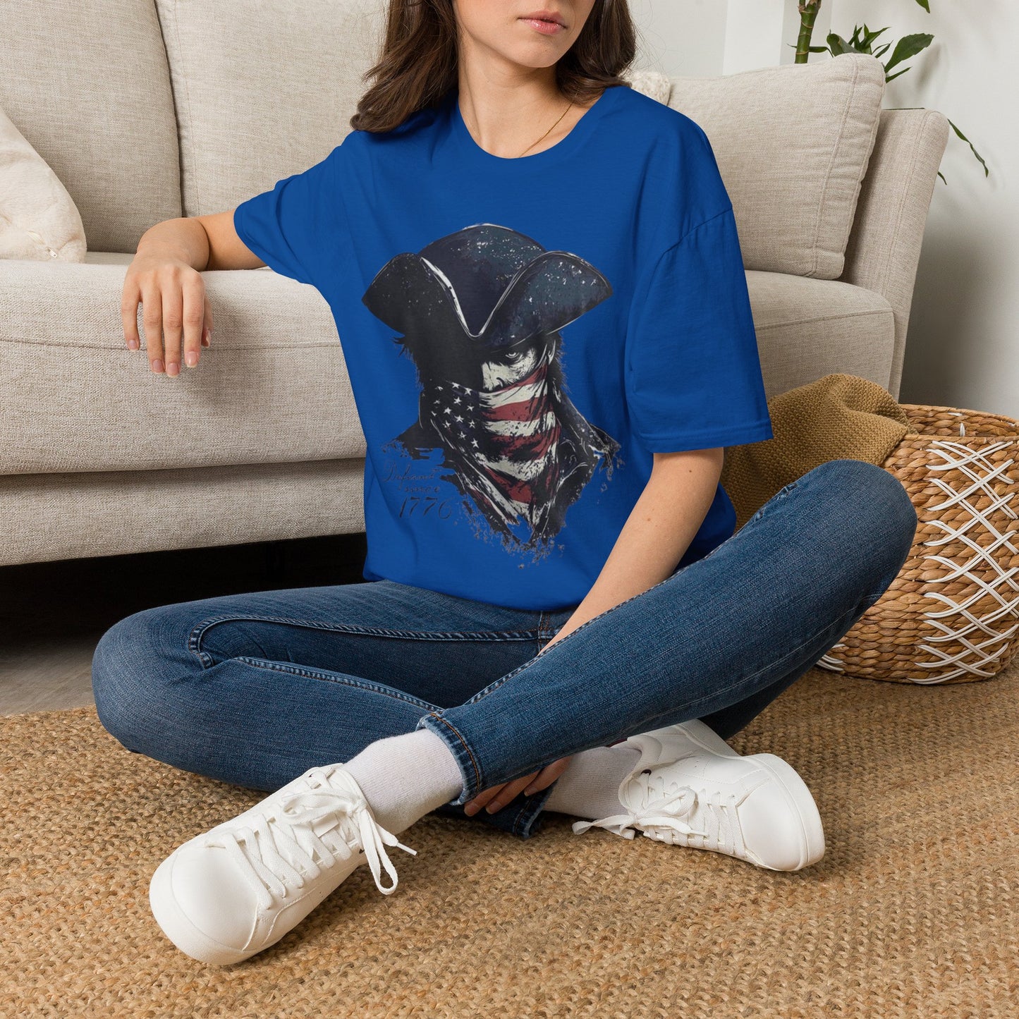 Patriotic Tricorn T-Shirt — 1776 Revolutionary Flag Bandana Tee