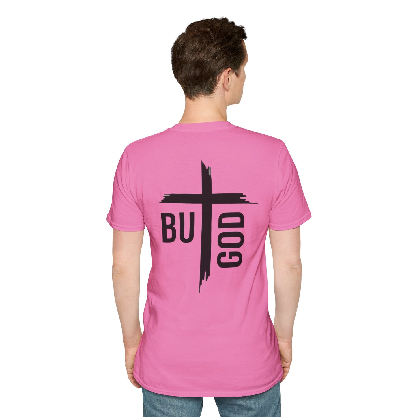 Faith Inspired Unisex Softstyle T-Shirt - 'BUT GOD' - Inspirational Gift for Believers
