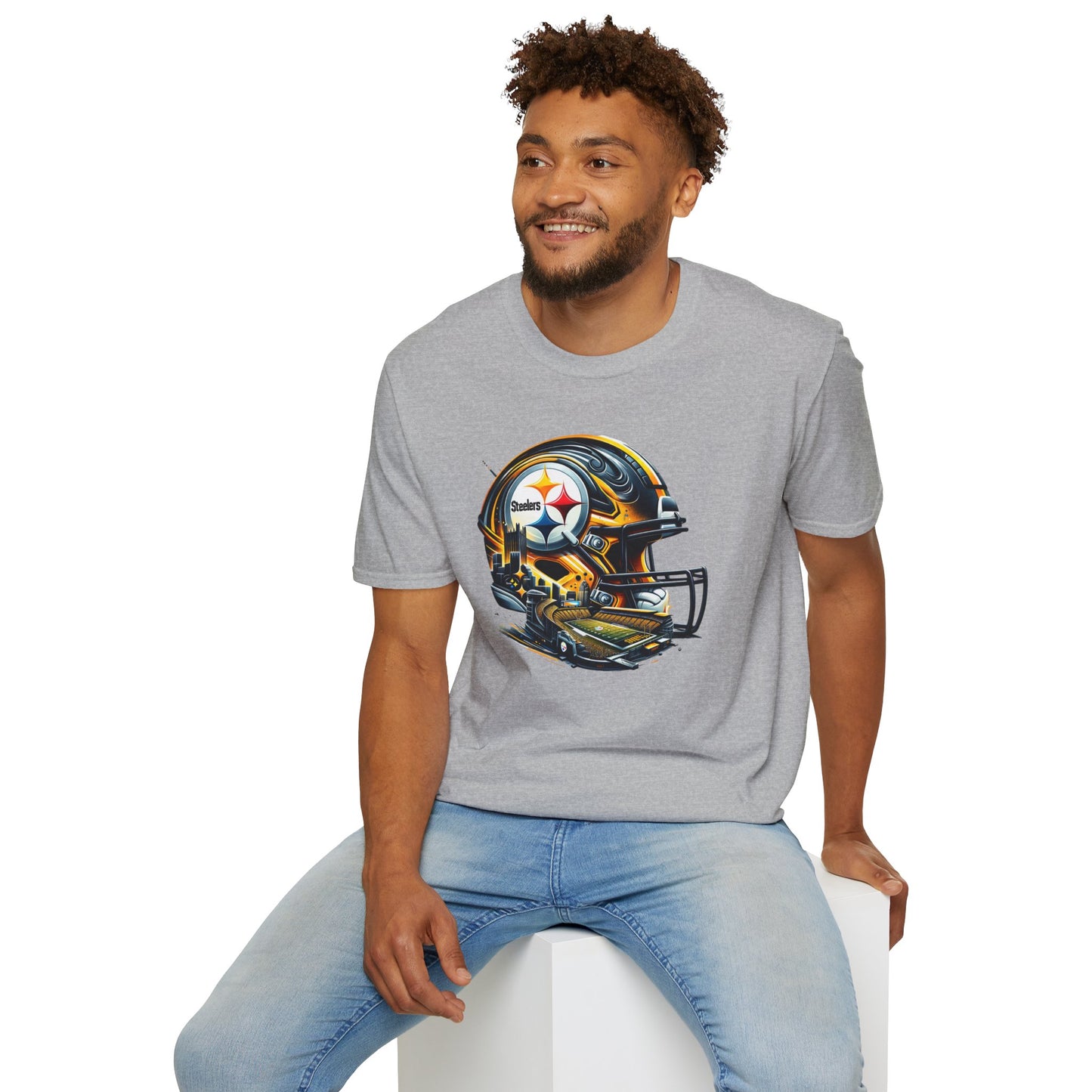 Bold Football Helmet Unisex T-Shirt | Sports Fan Tee