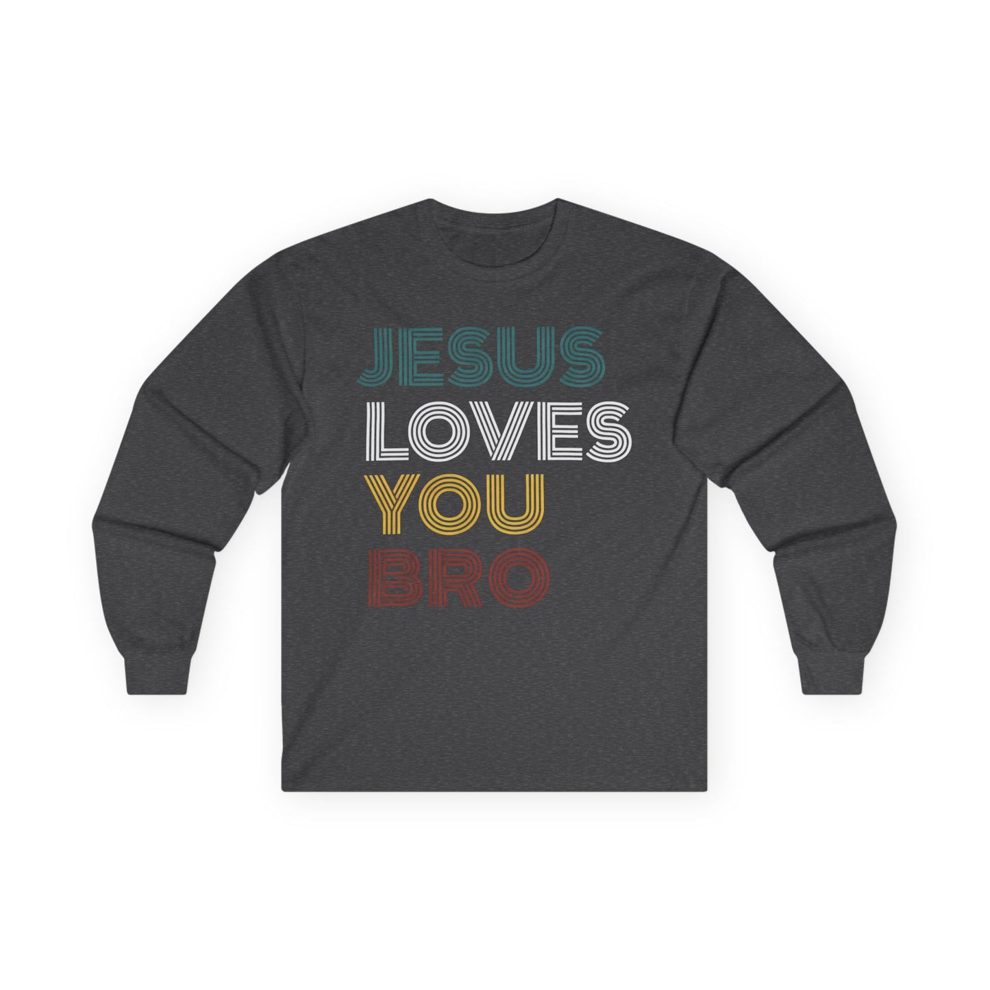 Faith Inspired - Christian Long Sleeve Tee - Jesus Loves You Bro