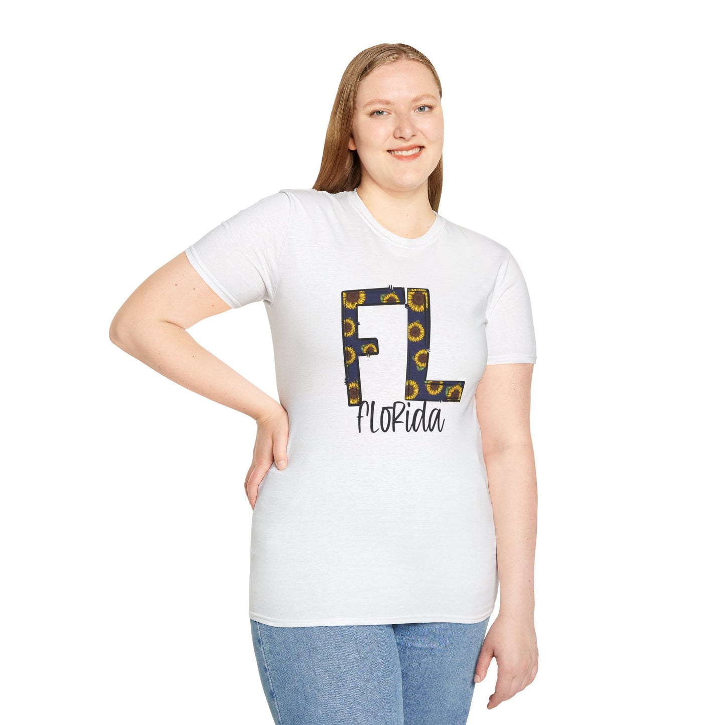 Florida Sunshine Unisex Softstyle T-Shirt, Florida T-Shirt, Graphic Tee, Summer Outfit, Gift for Floridians, Vacation Wear