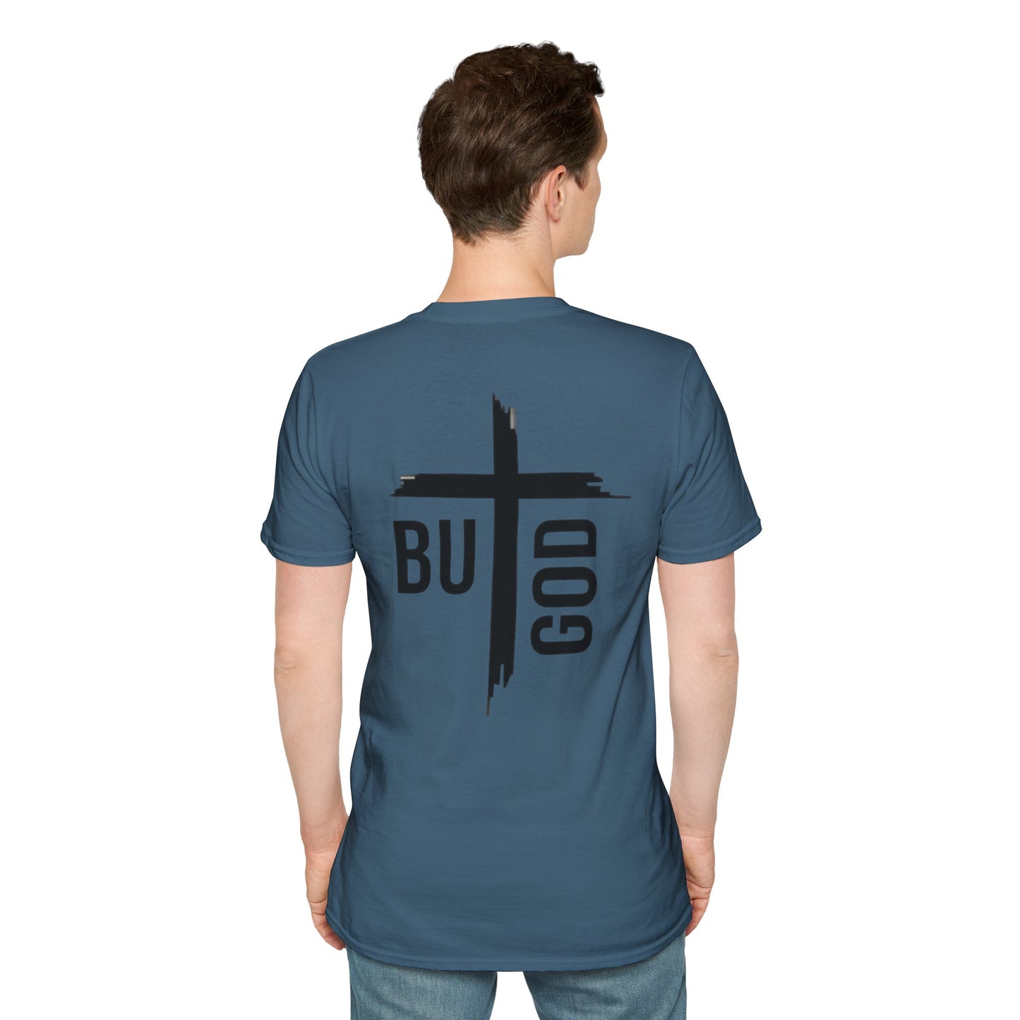 Faith Inspired Unisex Softstyle T-Shirt - 'BUT GOD' - Inspirational Gift for Believers