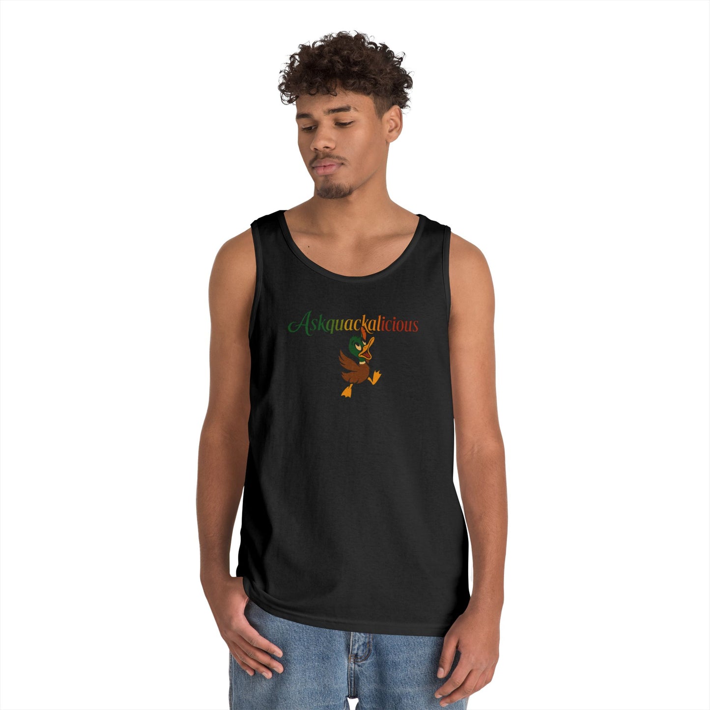 Askquack Tank Top - Quirky and Playful Design for Fun Days and Summer Outing