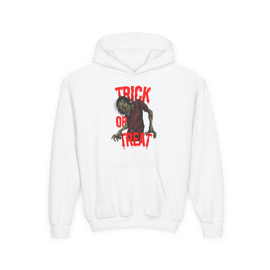 Halloween Spooky Kids Sweatshirt, Trick or Treat Zombie Hoodie