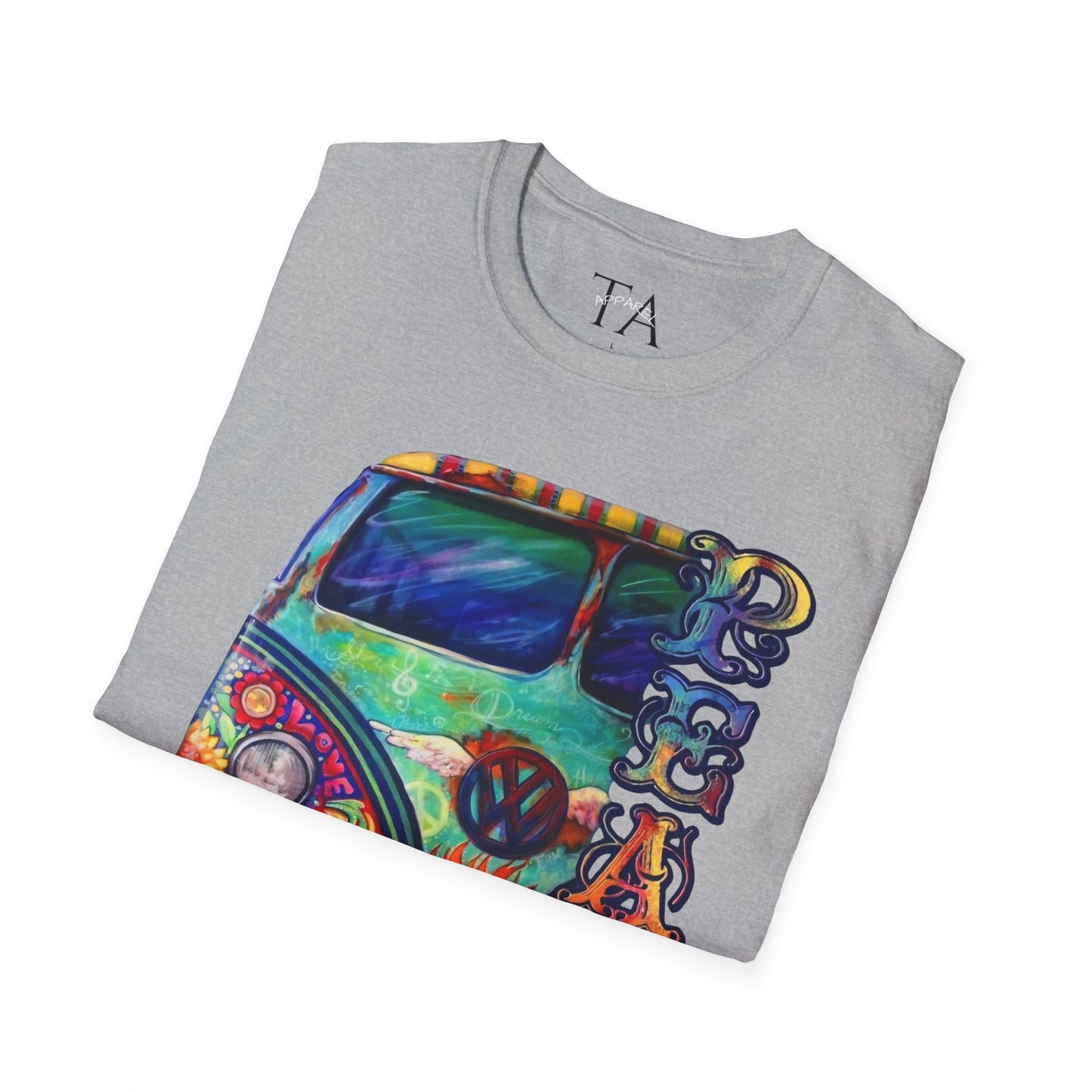 VW Groovy Peace & Love Retro Festival Shirt Tie-Dye T-Shirt