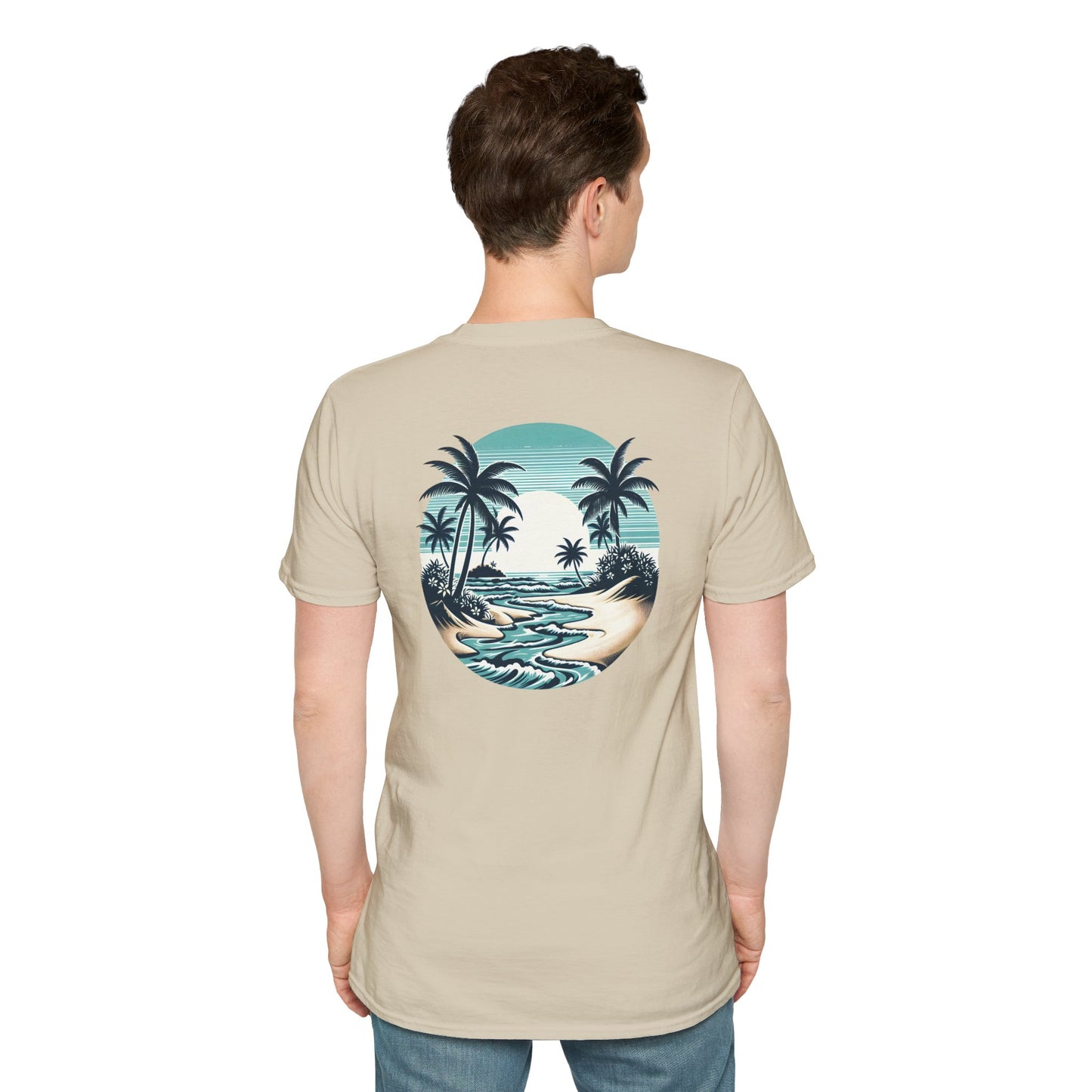 Tropical Vibes T-Shirt - Unisex Softstyle, Beachwear, Summer Fashion, Vacation Tee, Relaxed Fit, Outdoor Events